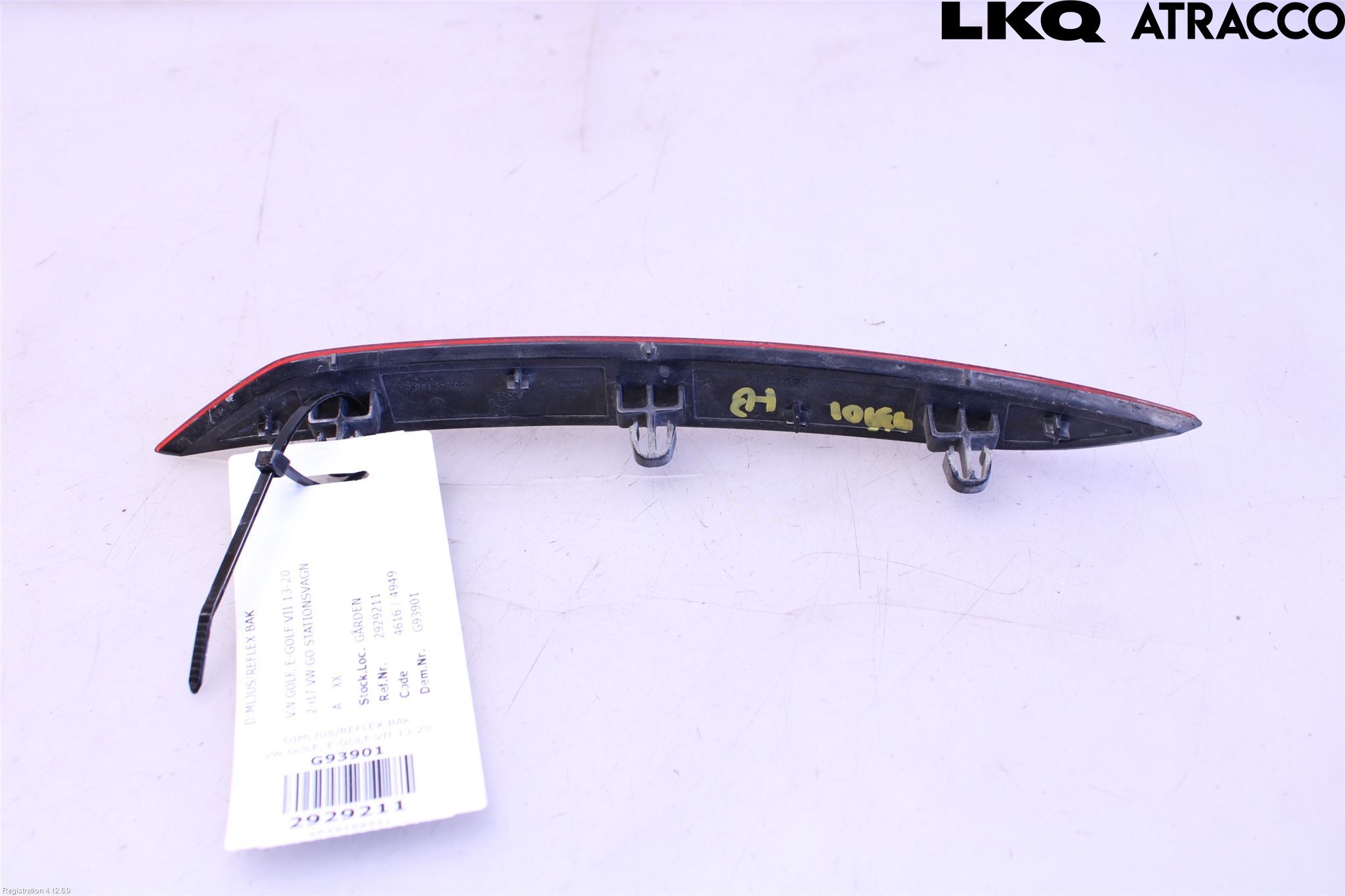 Volkswagen VW GOLF / E-GOLF VII 13-20 Dimljus/Reflex Bak