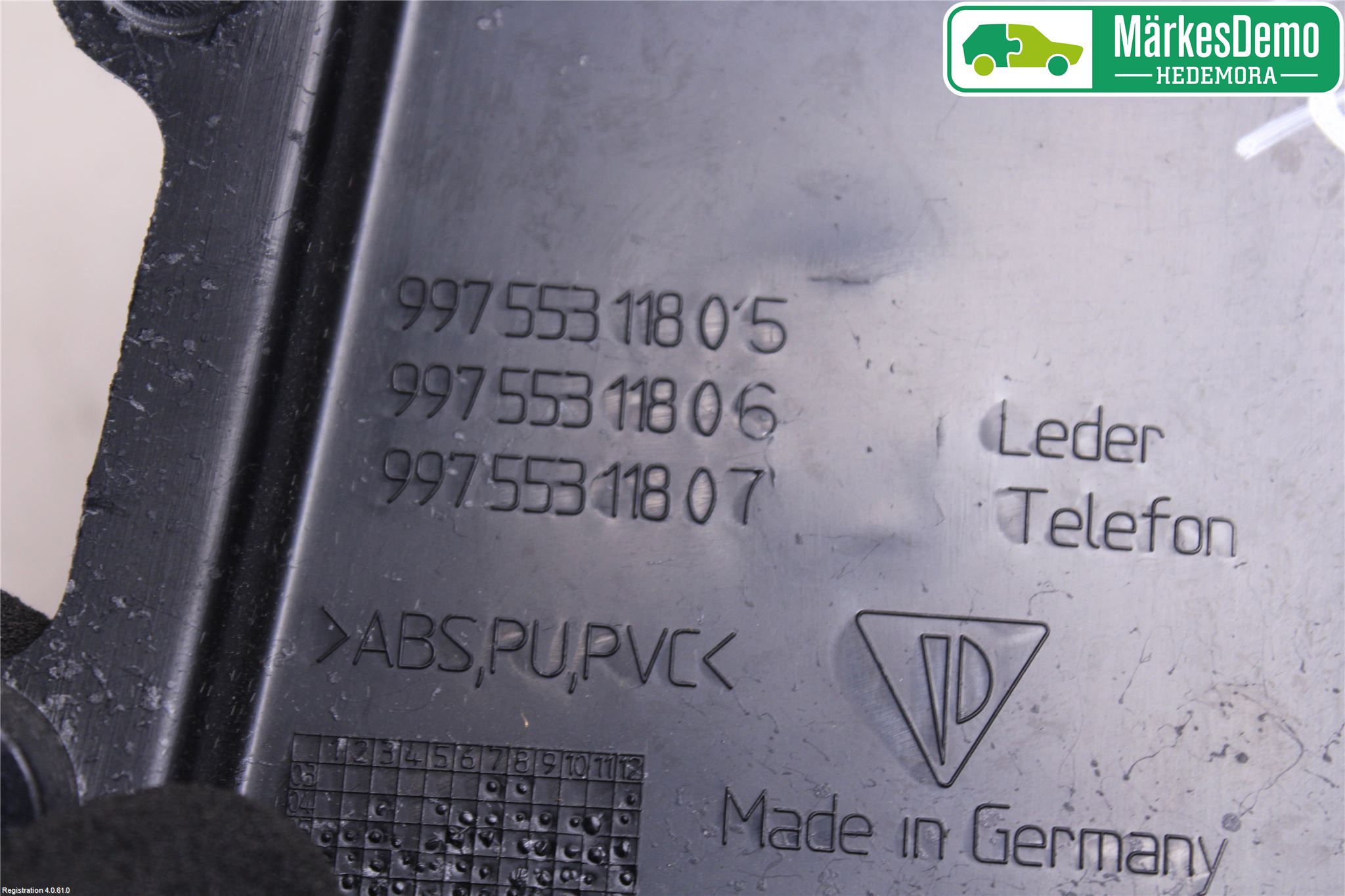 Porsche 911 64- Instrumentkonsoll Mitt