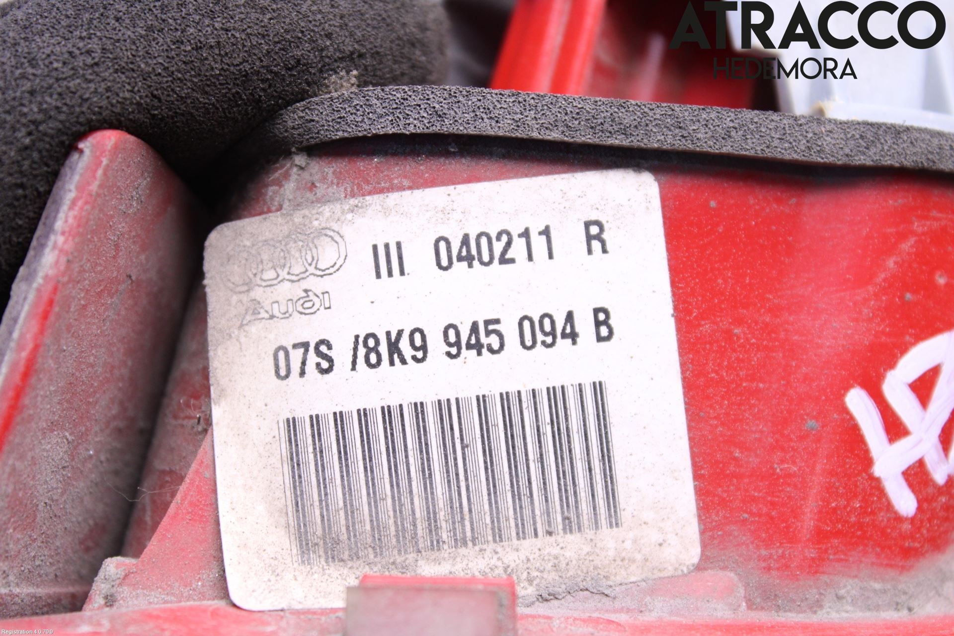 Audi A4/S4 08-11 Bakljus Lucka Hö