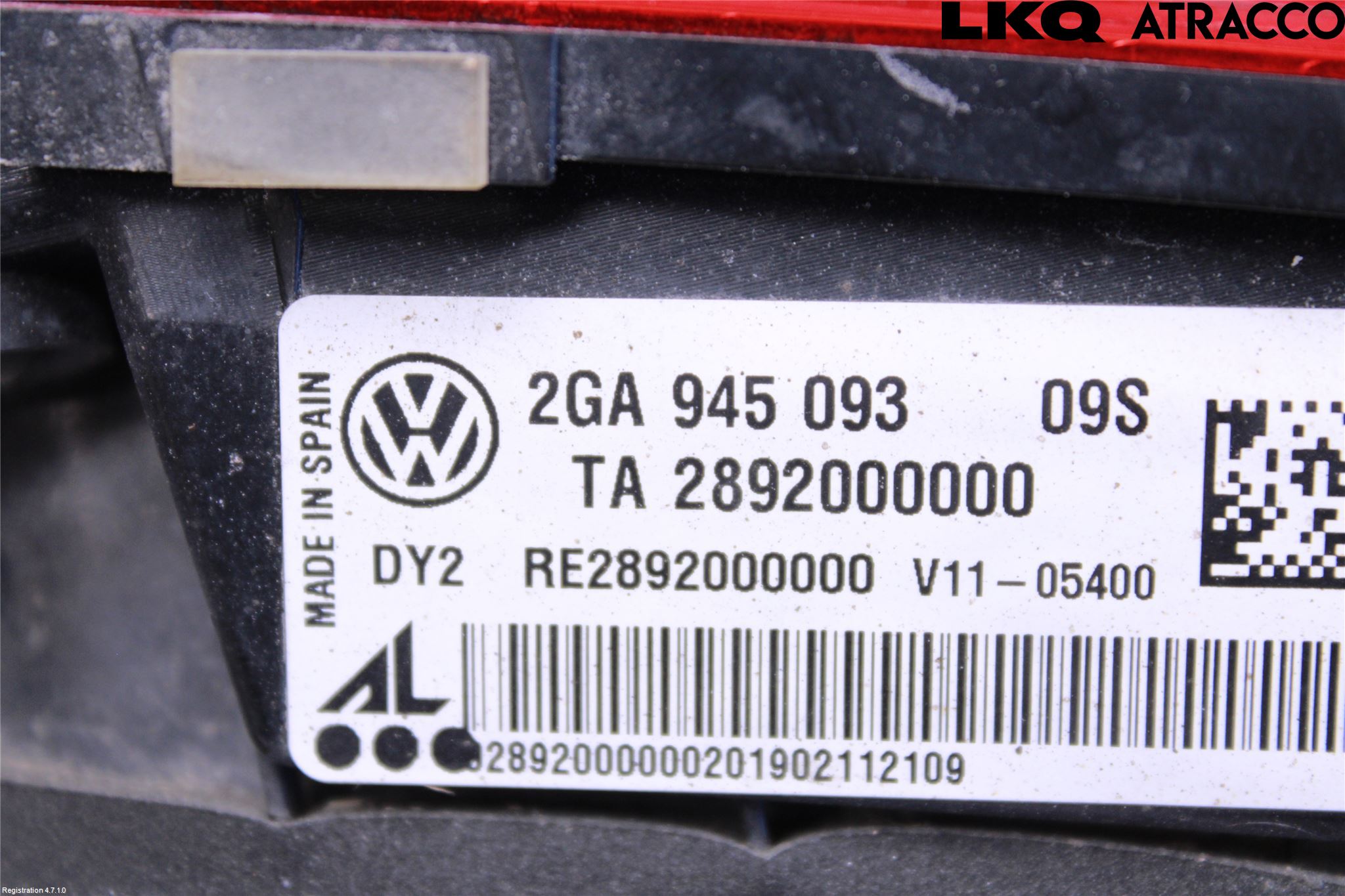 Volkswagen VW T-ROC 18- Bakljus Lucka Vä