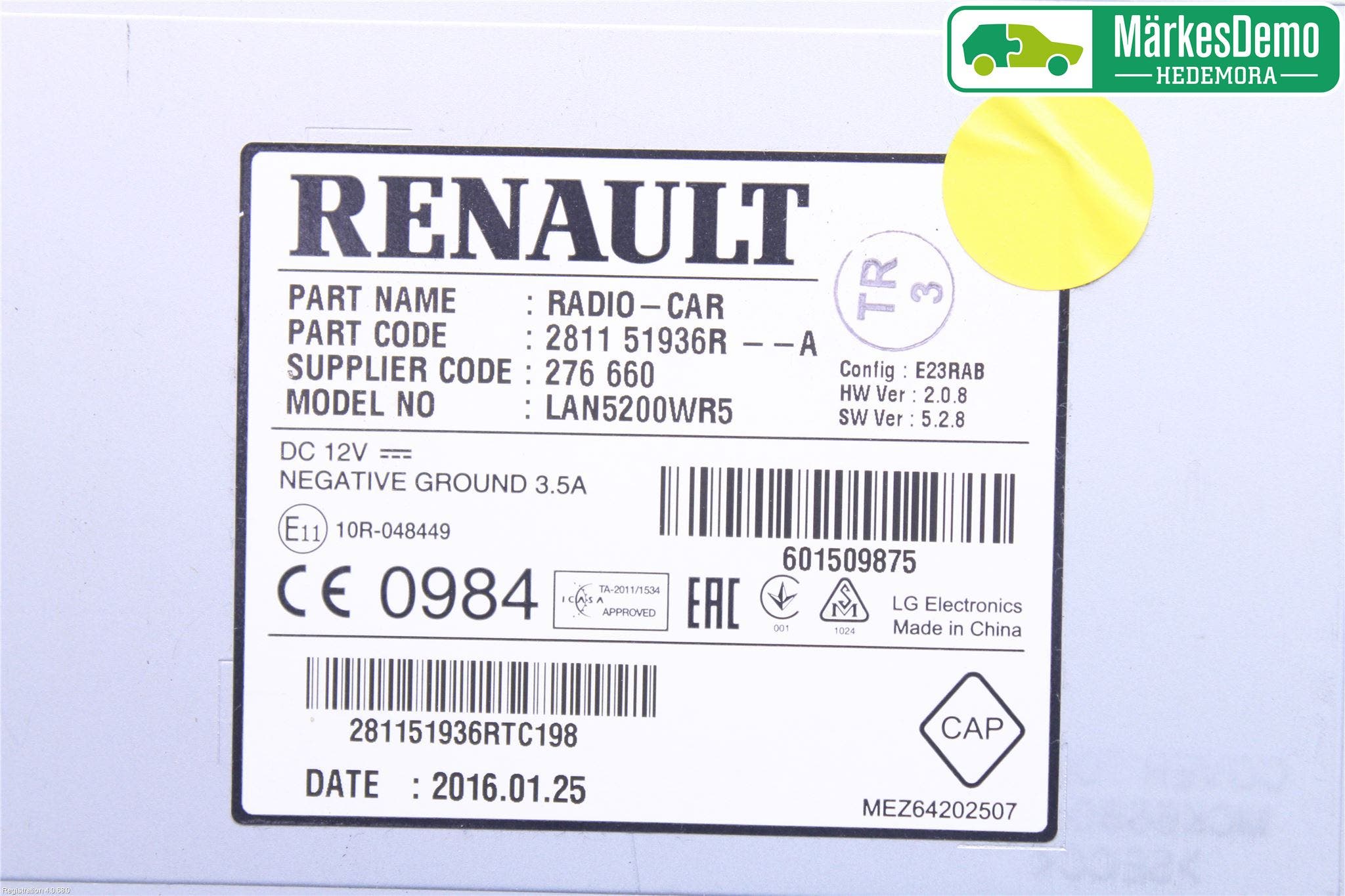Dacia SANDERO/STEPWAY 13-20 Cd Radio - Multimediapanel