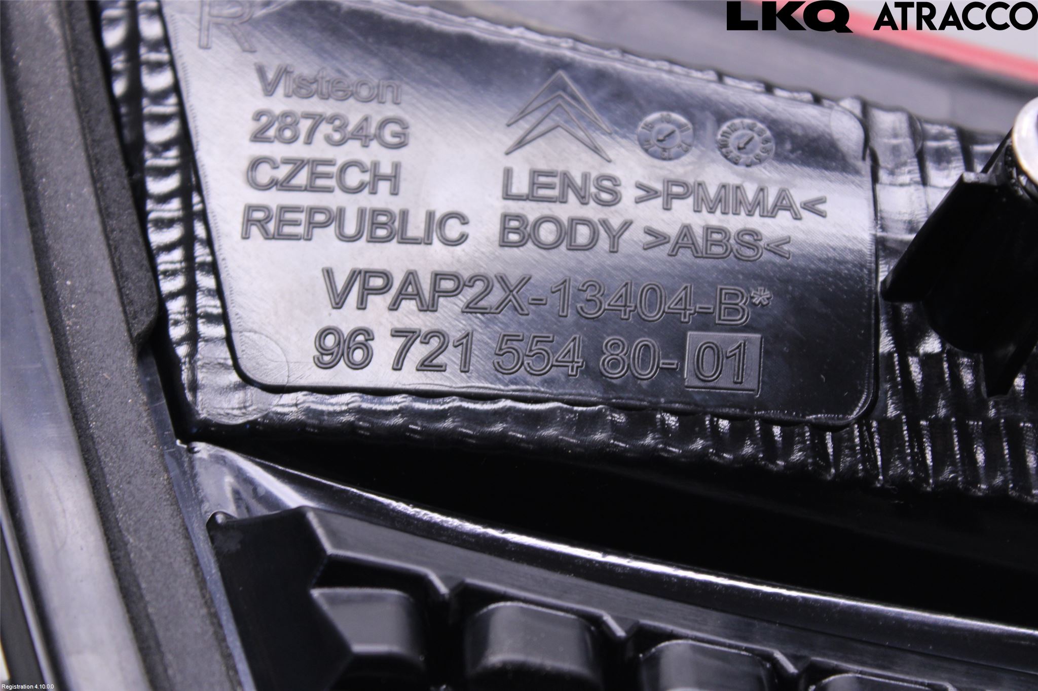 Citroen C4 II 11-18 Bakljus Lucka Hö