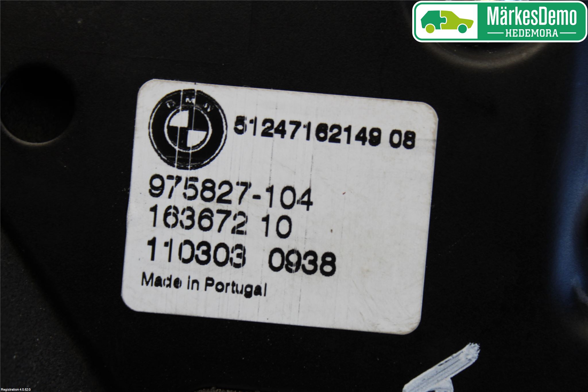 BMW X5 E70 07-13 Bakluckehandtag Inre