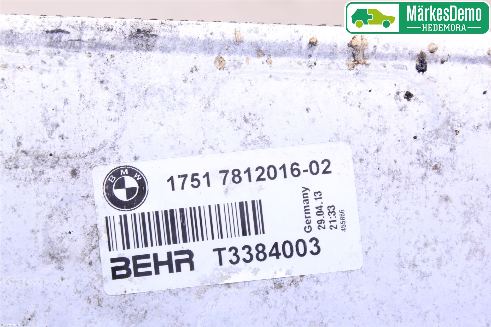 BMW 5 F10/F11/F18 09-17 Laddluft-Intercooler Kyl