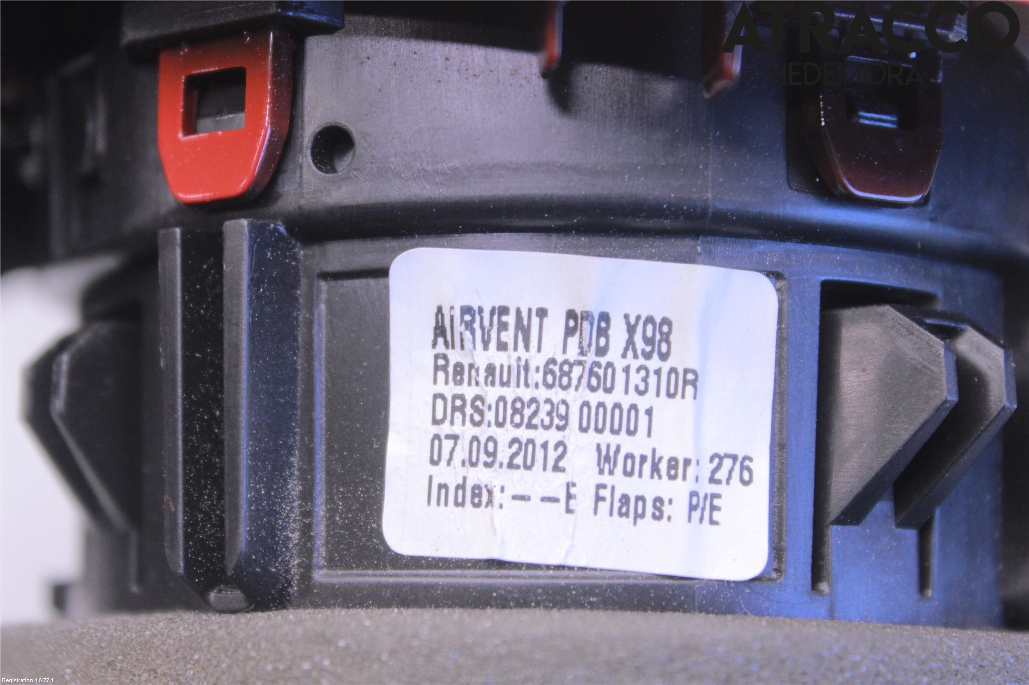 Renault CLIO IV 12-16 Defrosterkanal-Munstycke