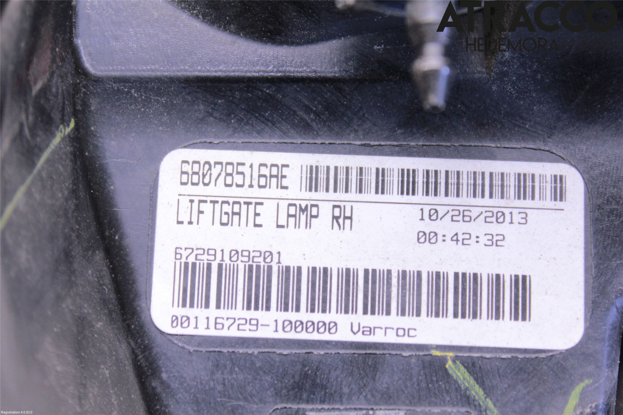 Fiat FREEMONT Bakljus Lucka Hö