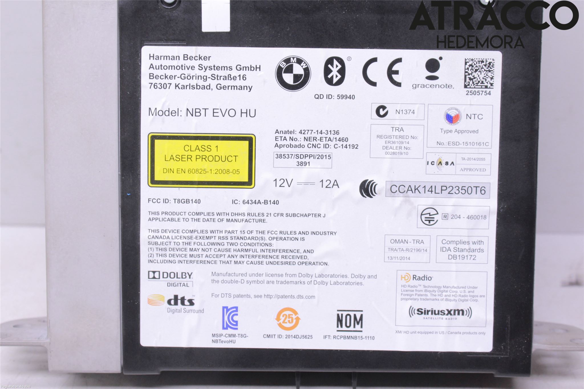 BMW 5 G30/G31/F90 17-23 Cd Radio - Multimediapanel