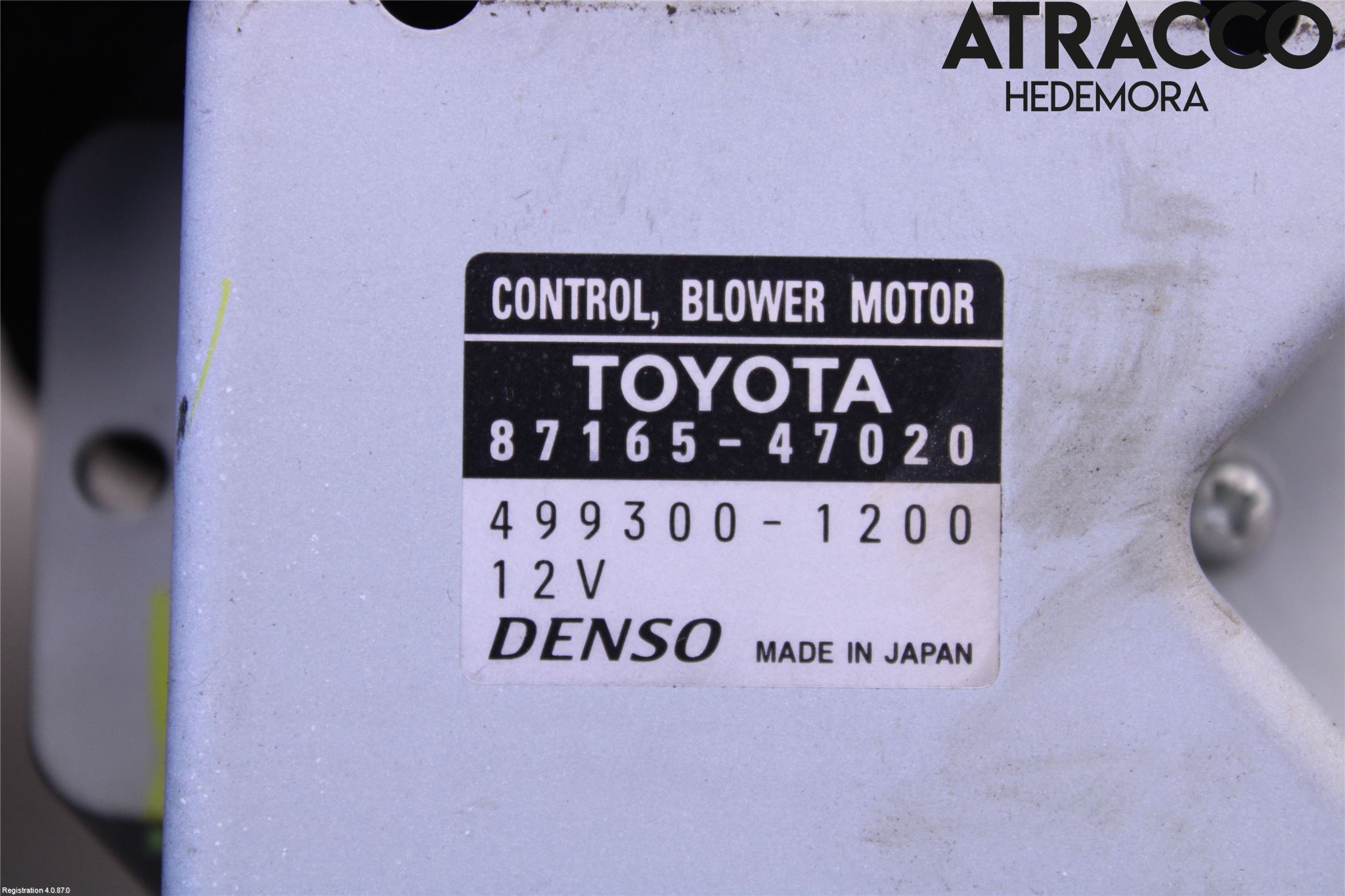 Toyota PRIUS NWH20 04-08 Värmefläktsmotstånd