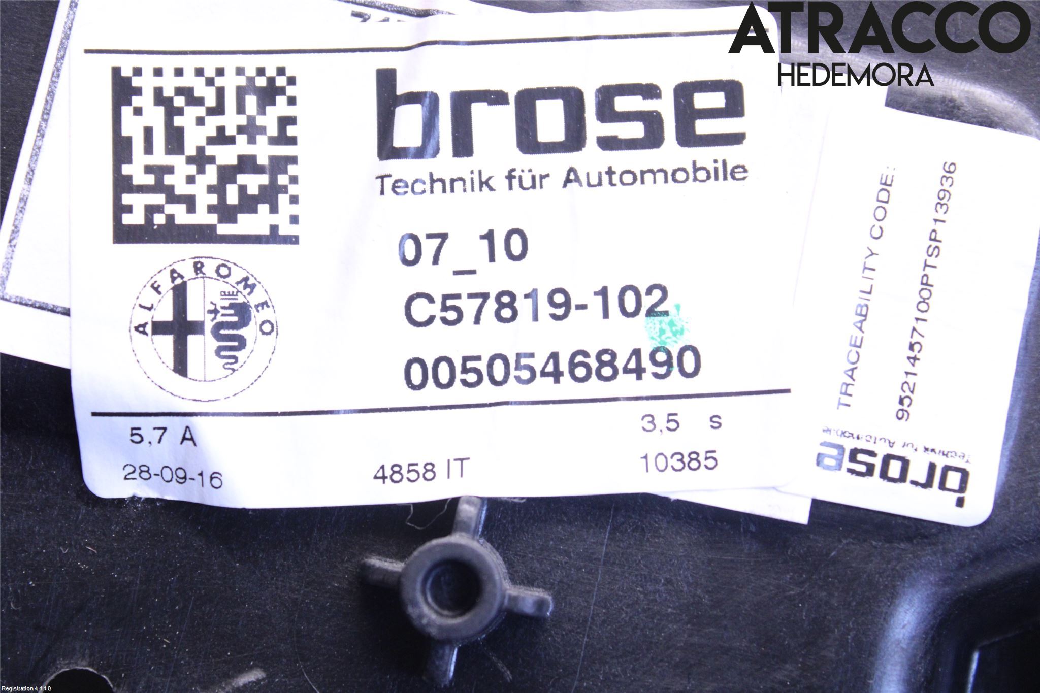 Alfa GIULIA Fönsterhiss El Kompl