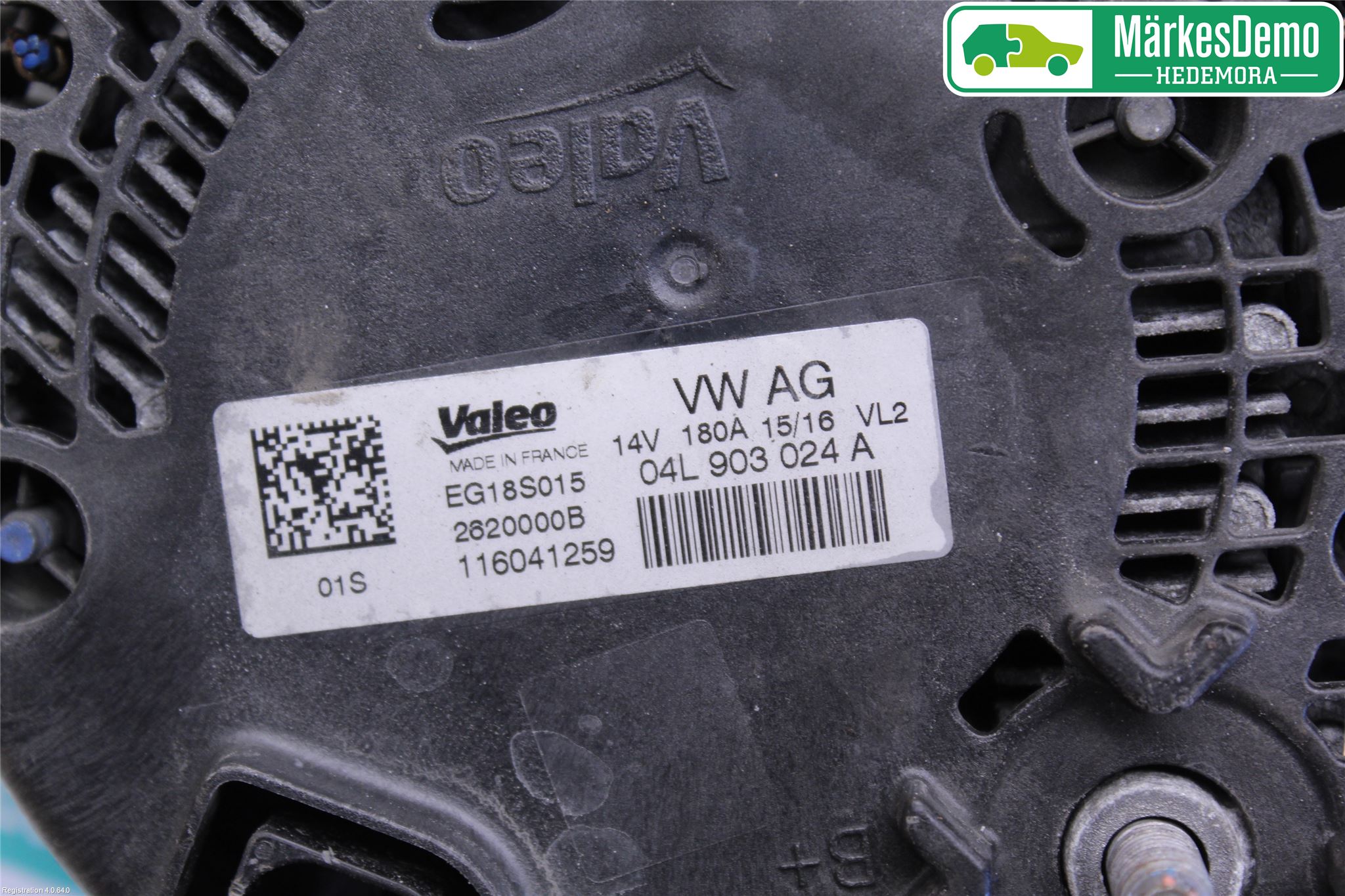 Audi A4/S4 B9 16-19 Generator