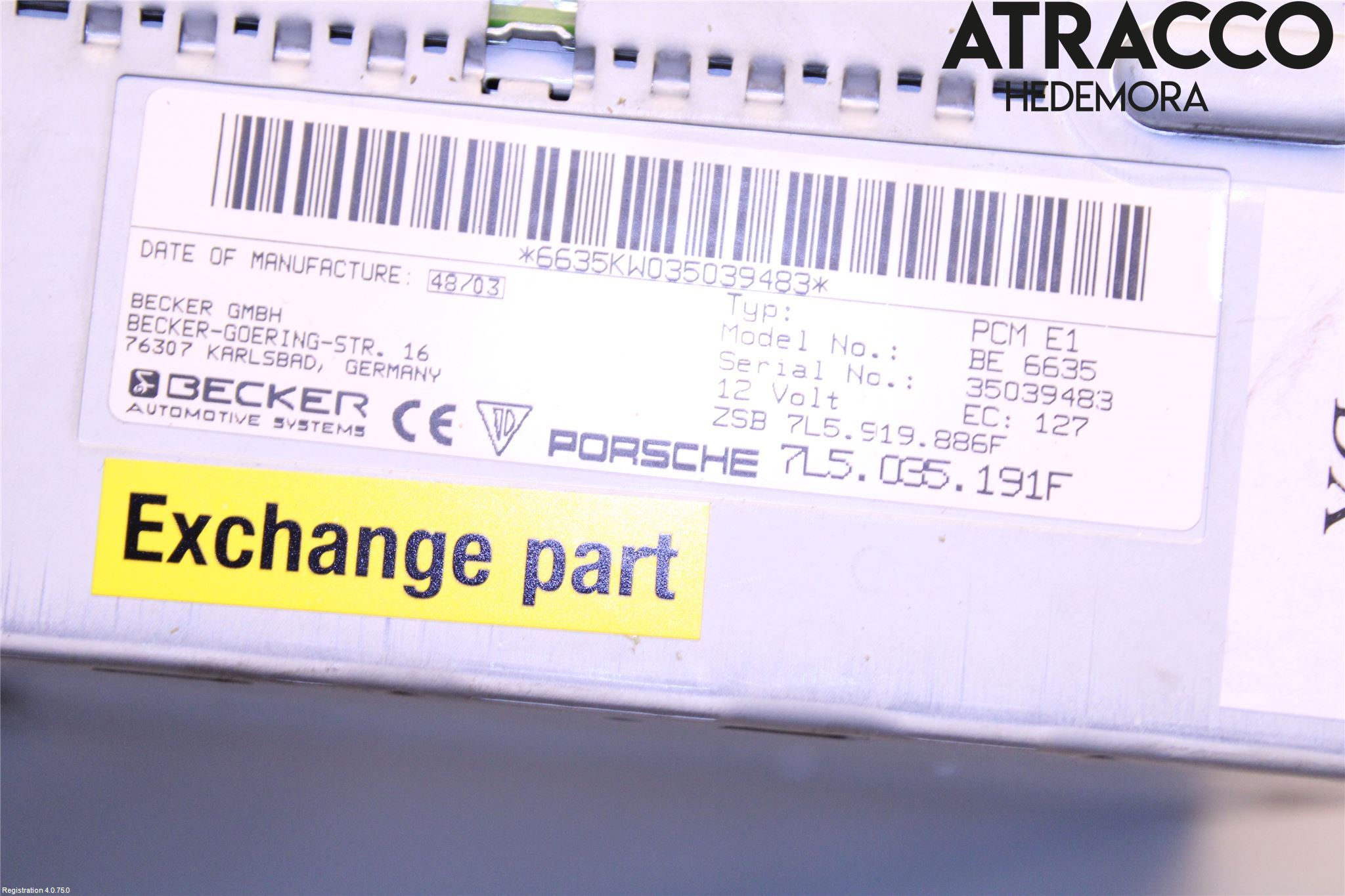 Porsche CAYENNE 03- Cd Radio - Multimediapanel