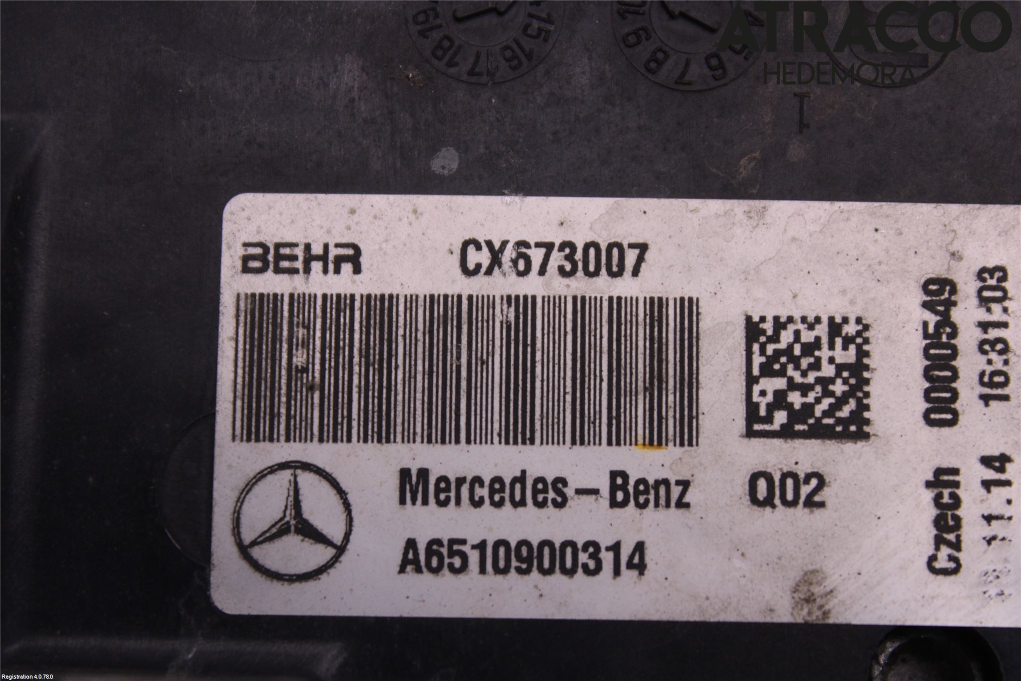 Mercedes-Benz MB C-KLASS (W205) 14-21 Laddluft-Intercooler Kyl