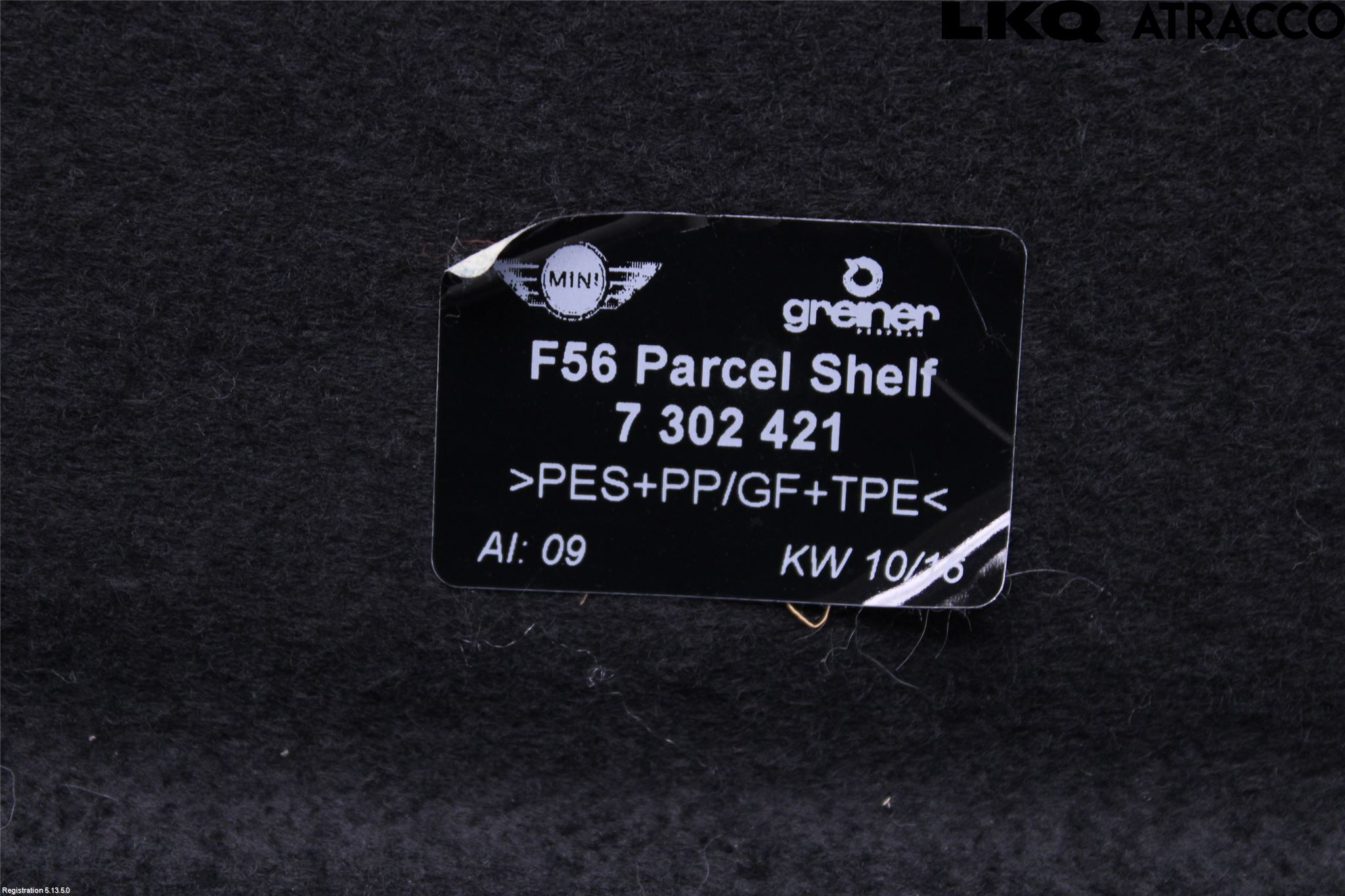 Mini ONE/COOPER 3DR F56 14-24 Hatthylla