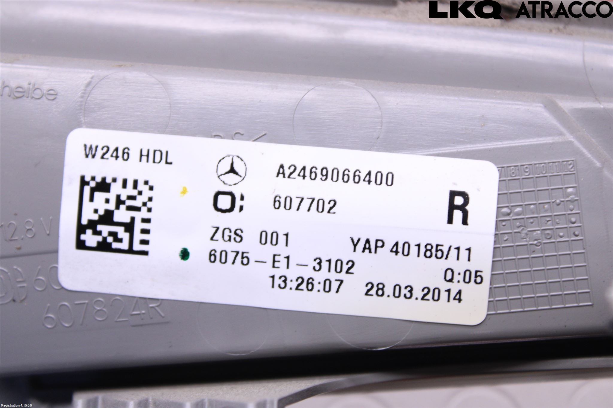 Mercedes-Benz MB B-KLASS (W246/W242) 12-19 Bakljus Lucka Hö
