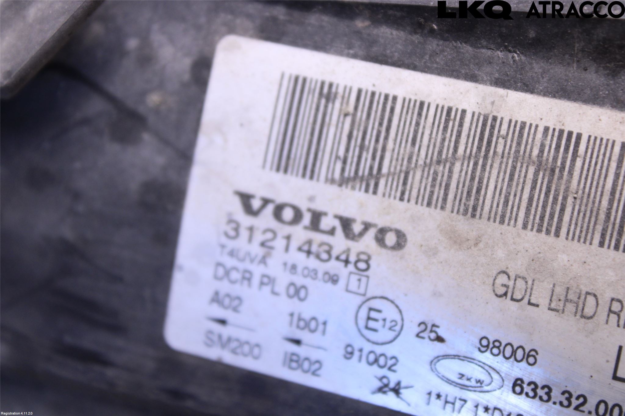 Volvo V70 08-13 Strålkastare Höger