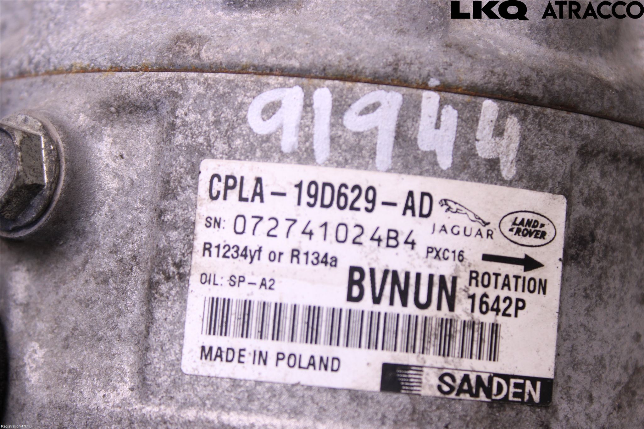 Landrover RANGE ROVER SPORT (L494) 14-22 Ac Kompressor