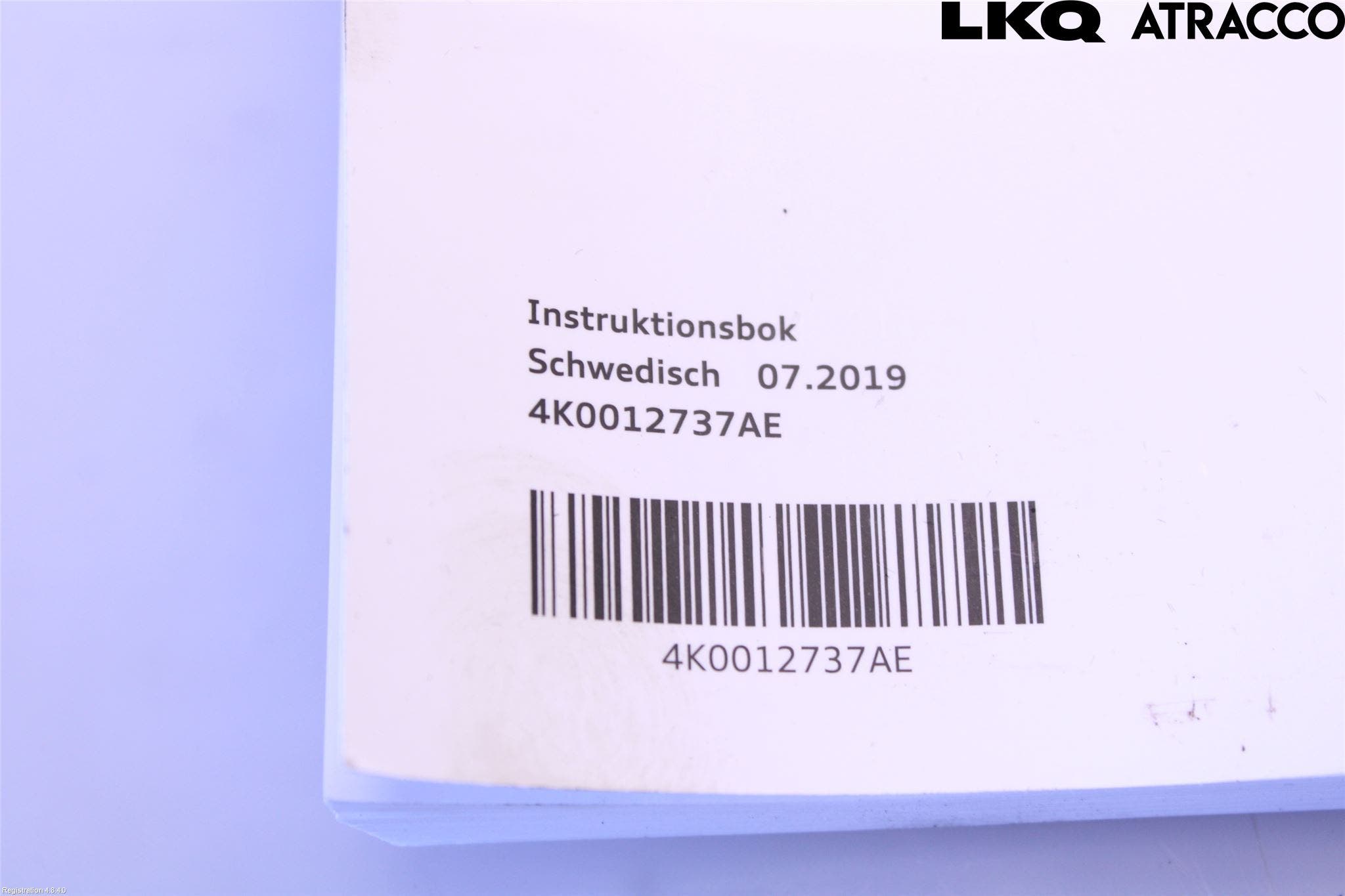 Audi A6 F2/C8 19- Instruktionsbok