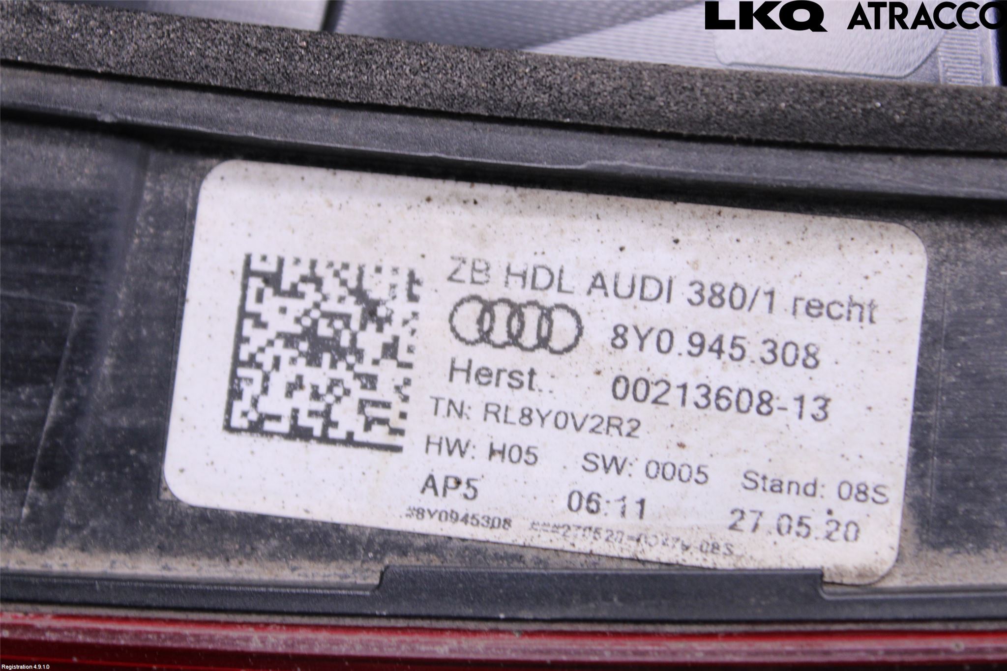 Audi A3/S3 8Y 21- Bakljus Lucka Hö