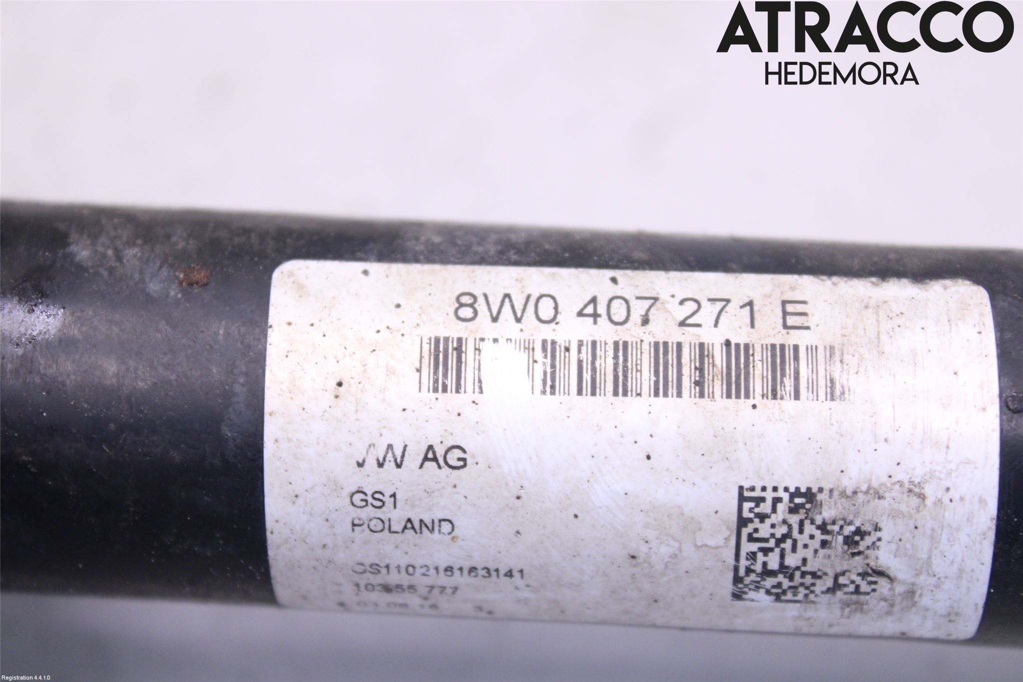 Audi A4/S4 B9 16-19 Drivaxel Fram Höger