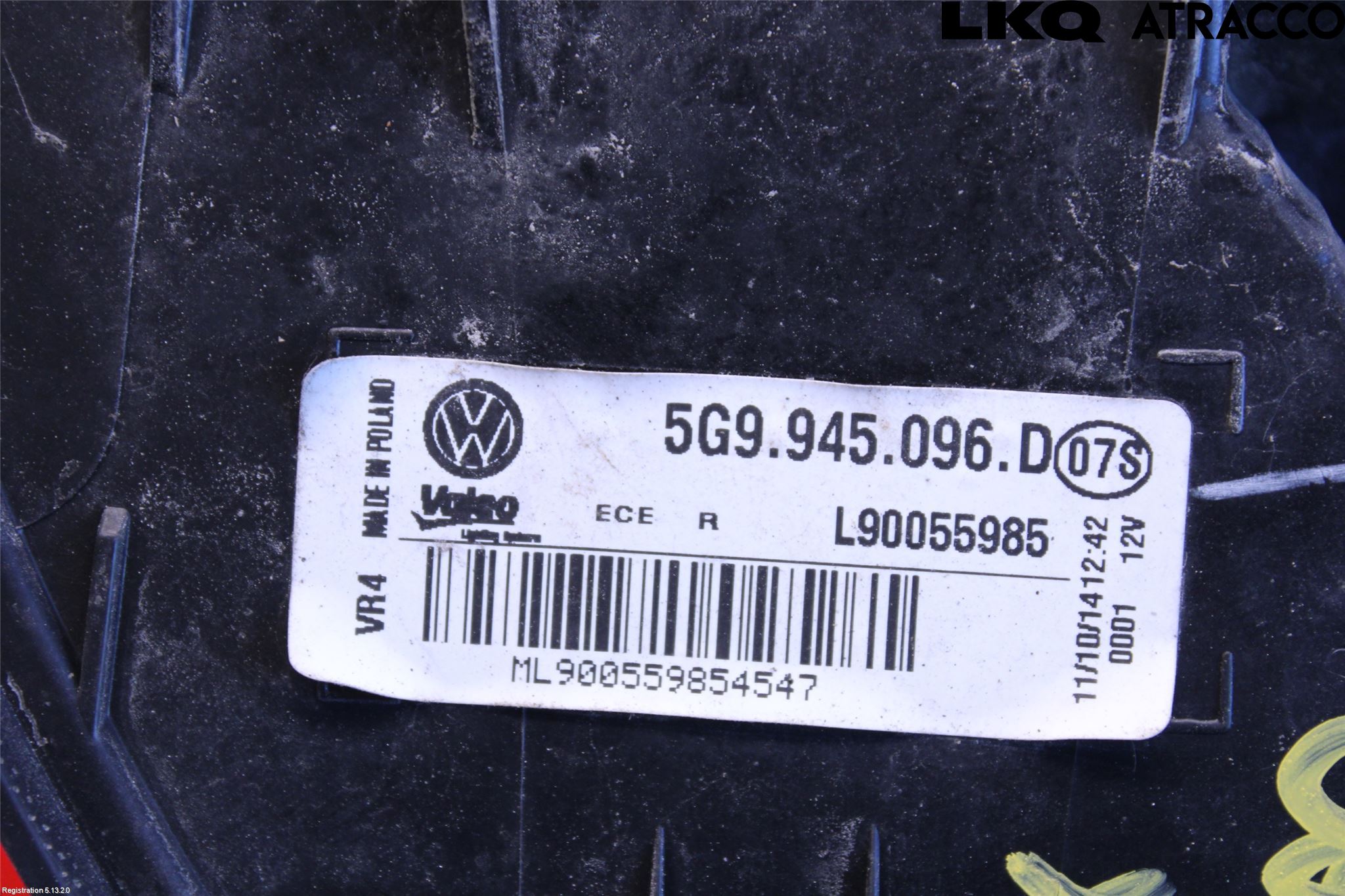 Volkswagen VW GOLF / E-GOLF VII 13-20 Bakljus Höger