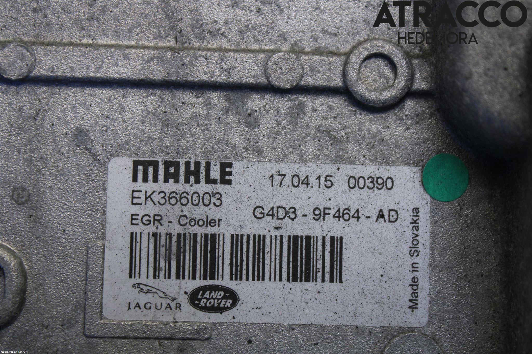 Jaguar XE (X760) 15-24 Avgaskylare