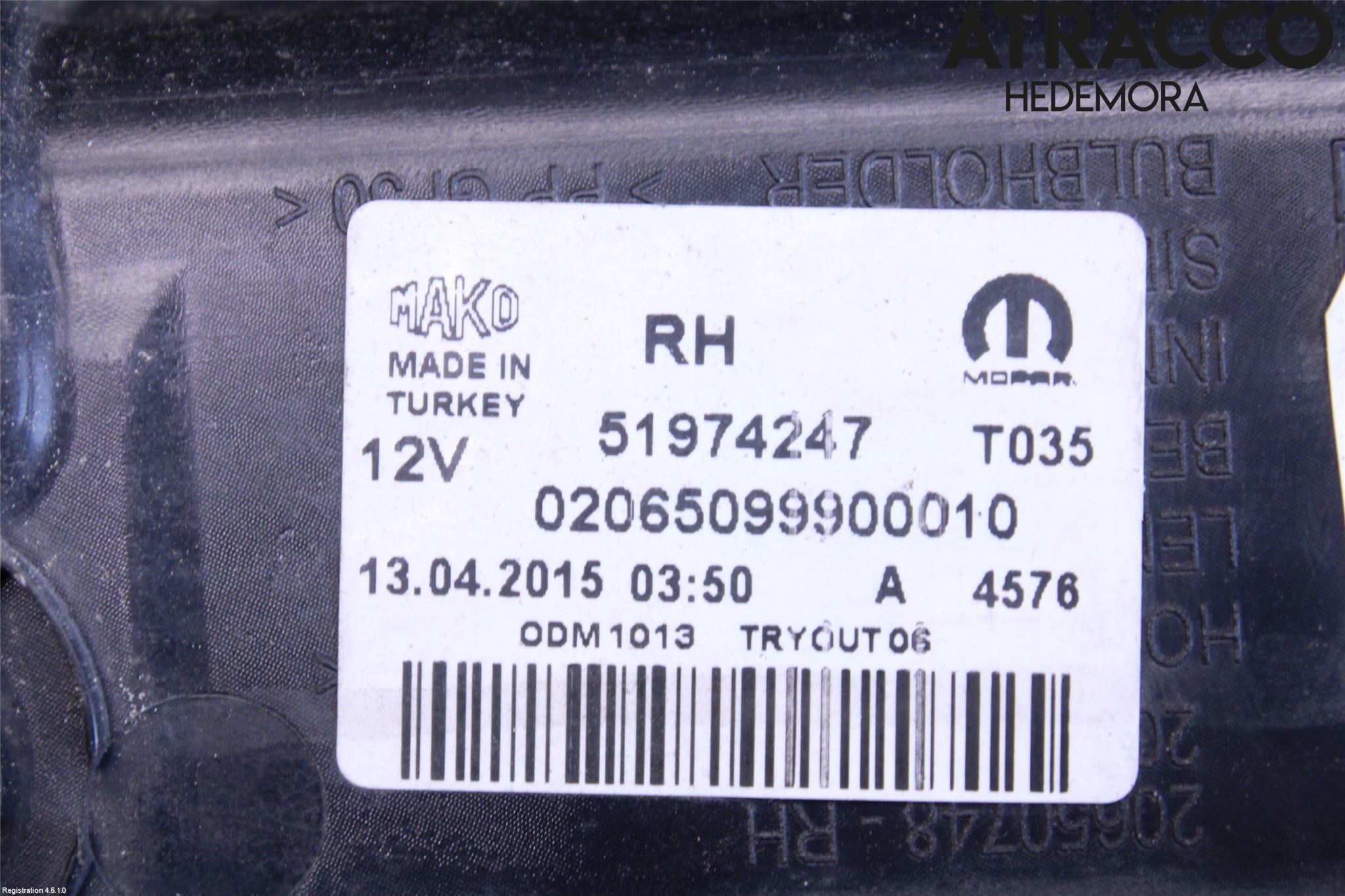 Fiat DOBLO CARGO Bakljus Höger