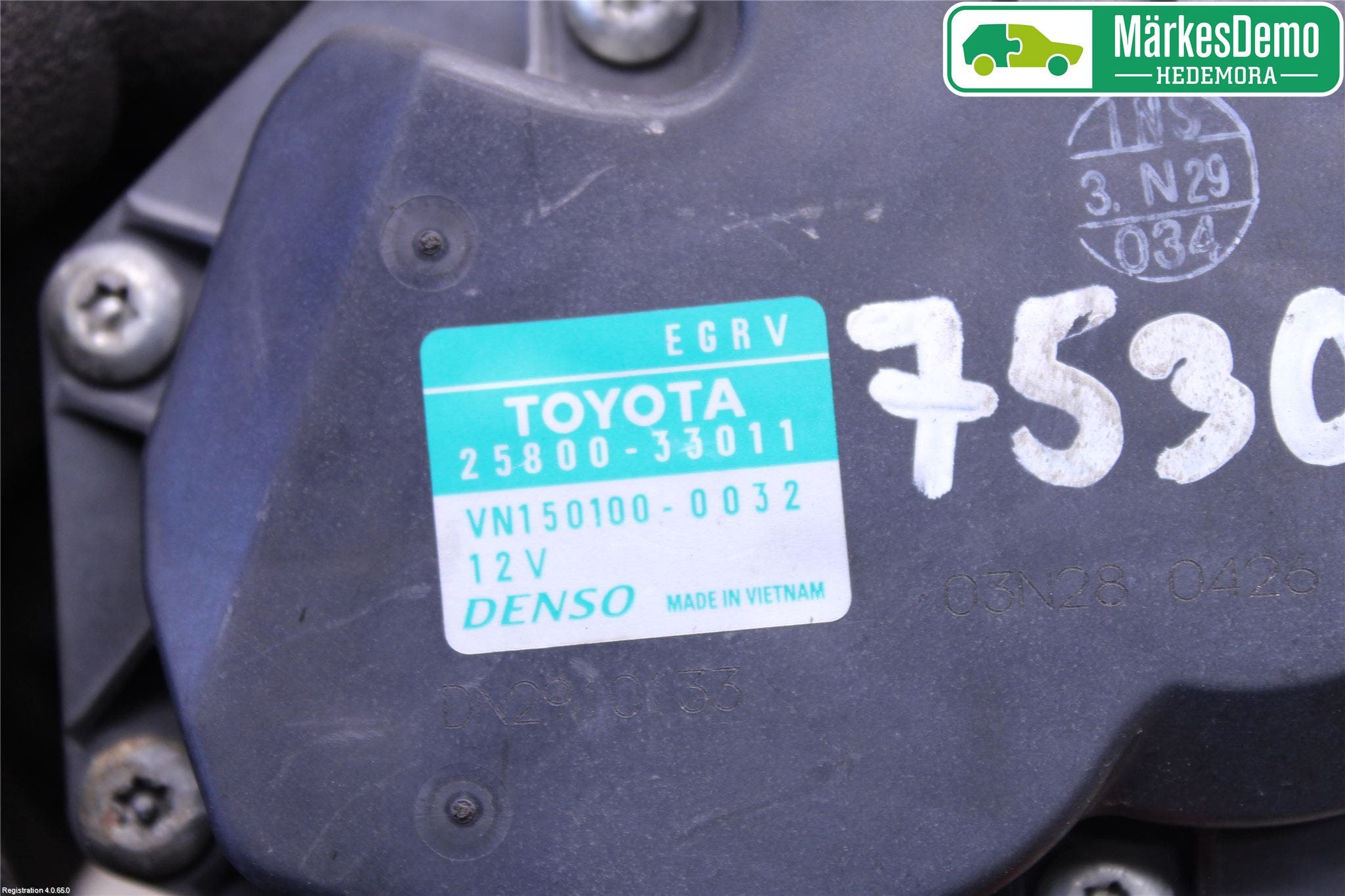 Toyota AURIS 10-12 Egr Ventil