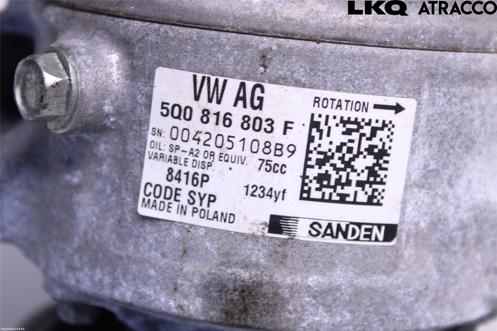 Volkswagen VW GOLF / E-GOLF VII 13-20 Ac Kompressor