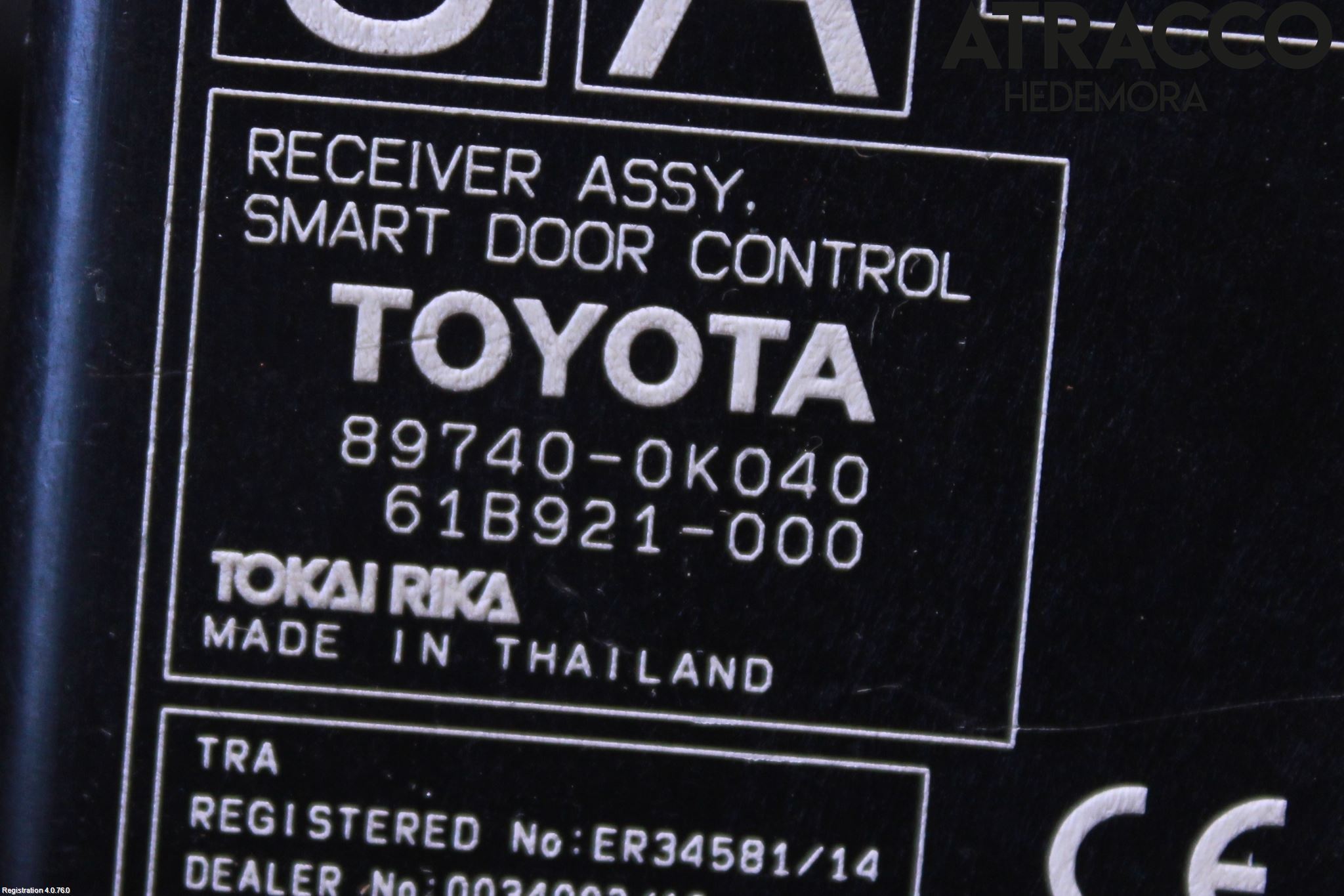 Toyota HILUX 16- Styrenhet Nyckellöst System