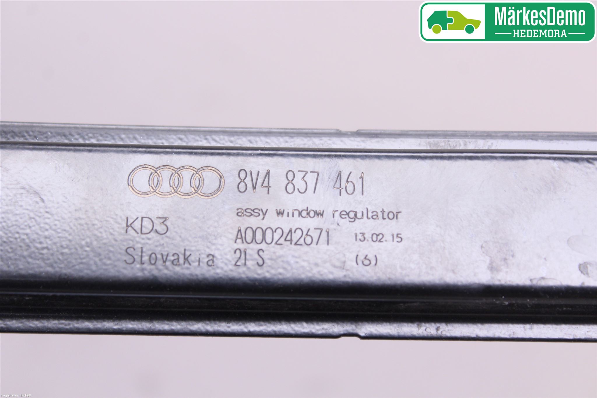 Audi A3/S3 8V 13-20 Fönsterhiss El Kompl