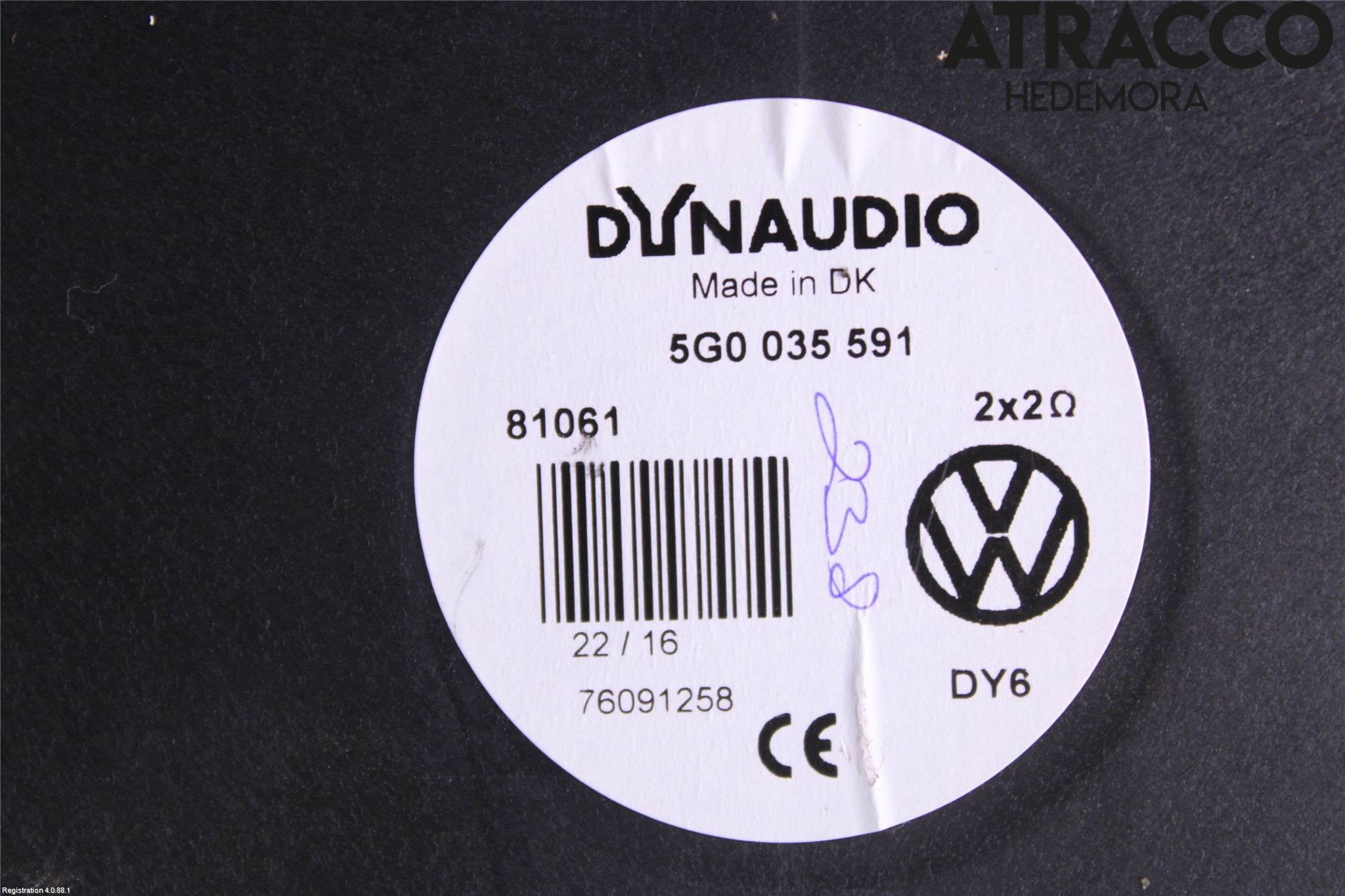 Volkswagen VW TIGUAN 16-24 Högtalare