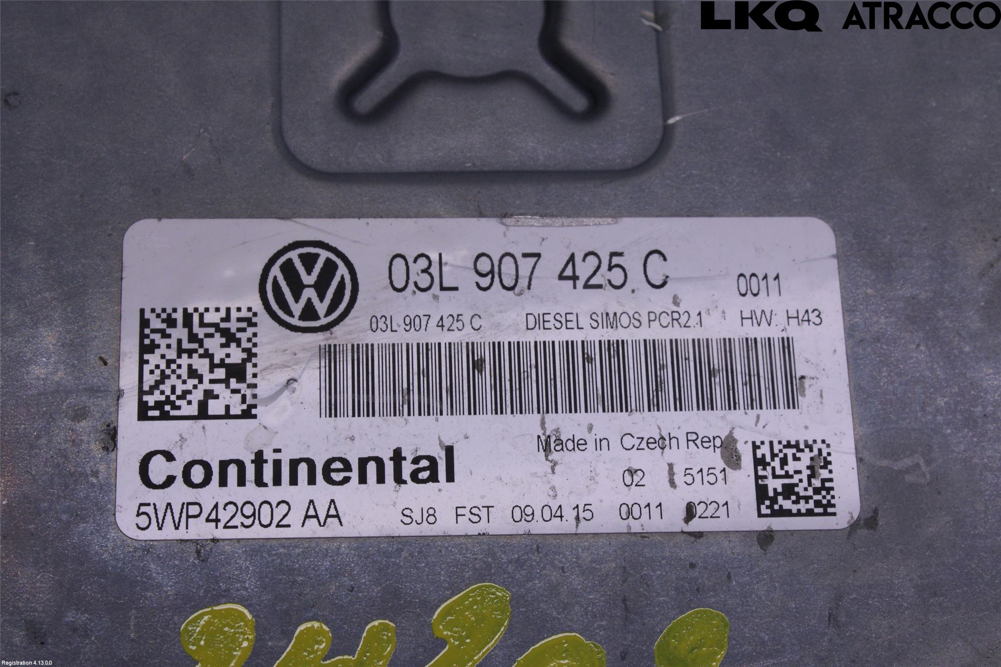 Volkswagen VW CADDY 11-15 Styrenhet Inspump Diesel