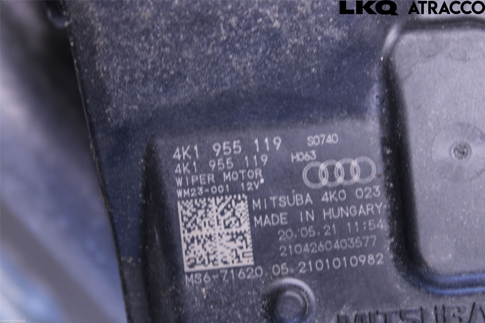 Audi A6/S6 E-TRON 24- Torkarmotor Vindruta