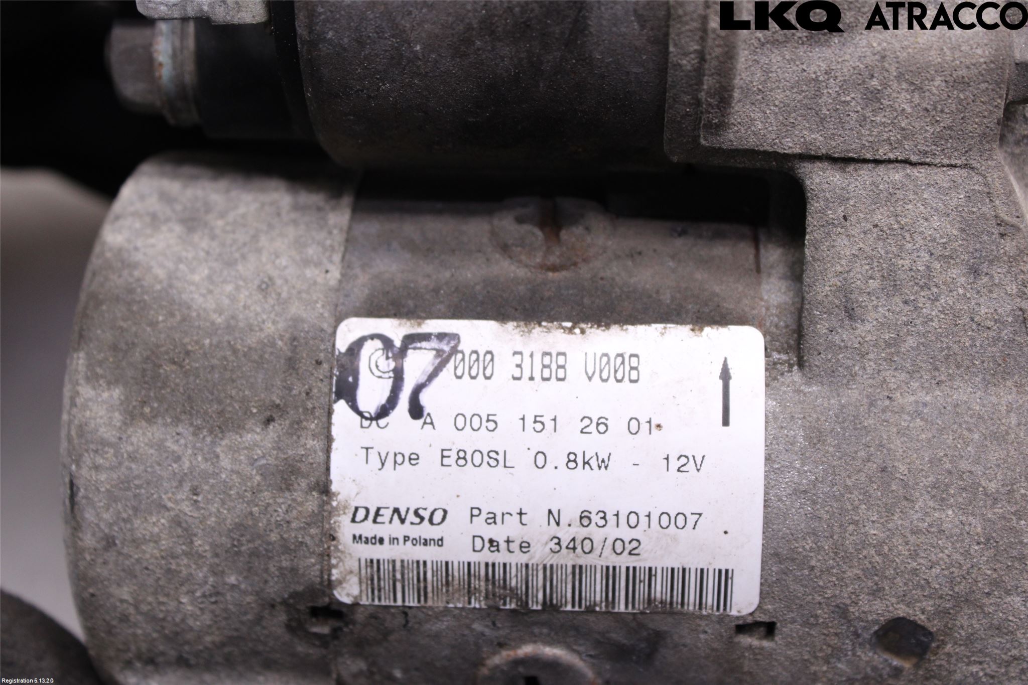 Smart ROADSTER Startmotor