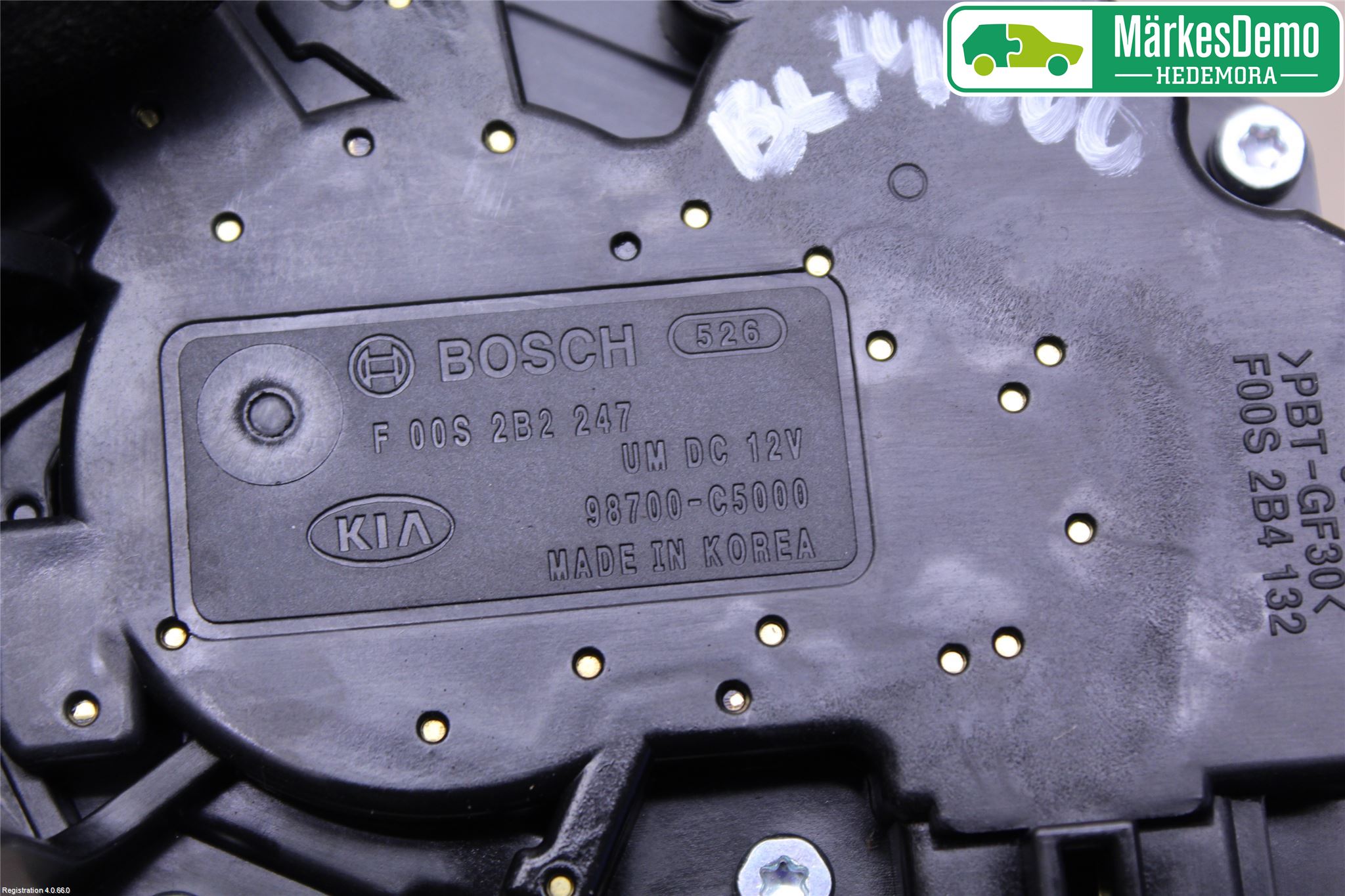 Kia SORENTO 15-20 Torkarmotor Baklucka