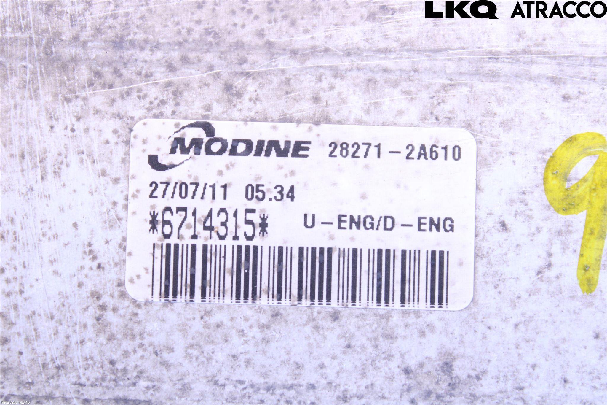 Kia CEED 06-12 Laddluft-Intercooler Kyl