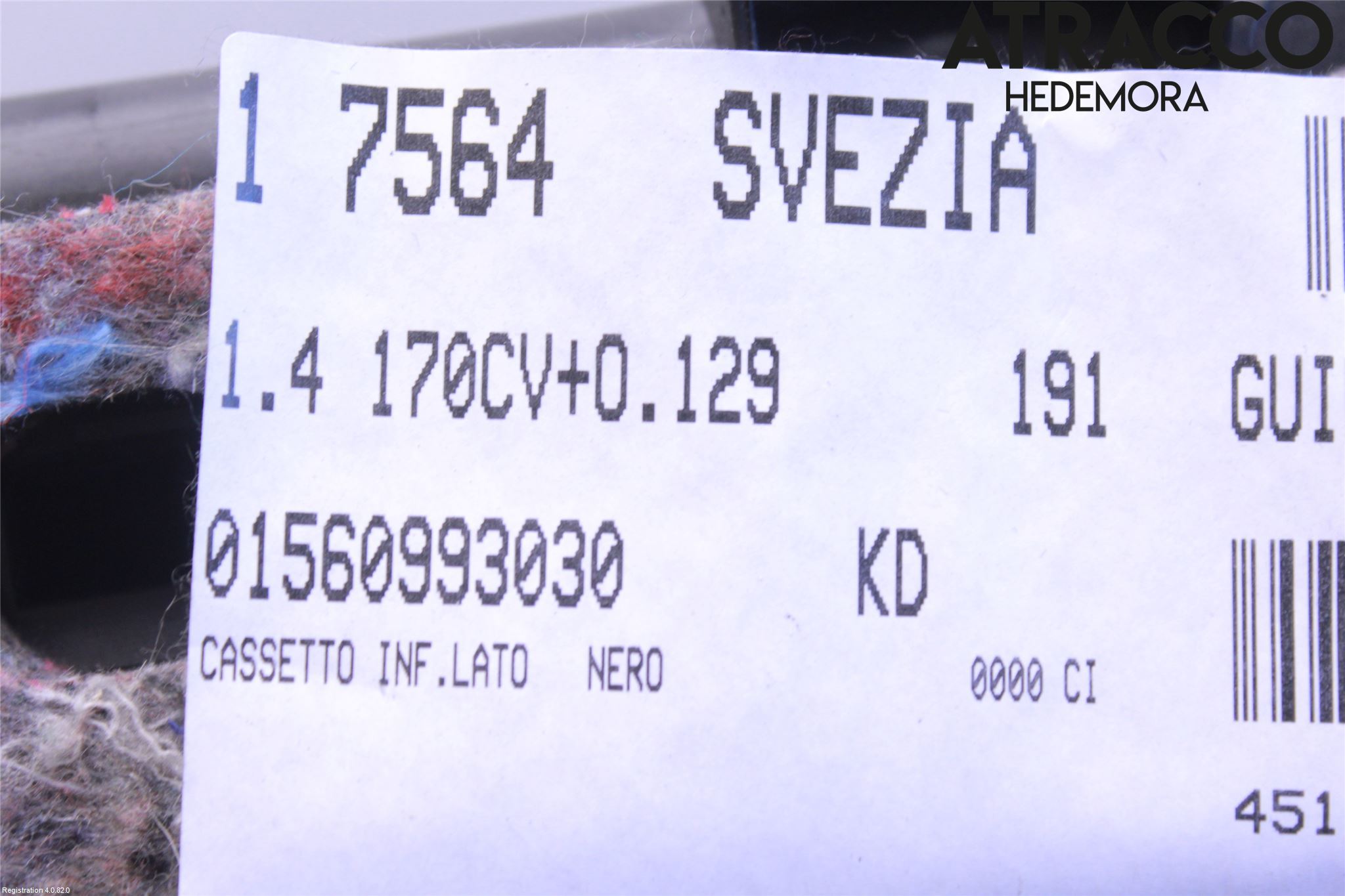 Alfa GIULIETTA Handskfack