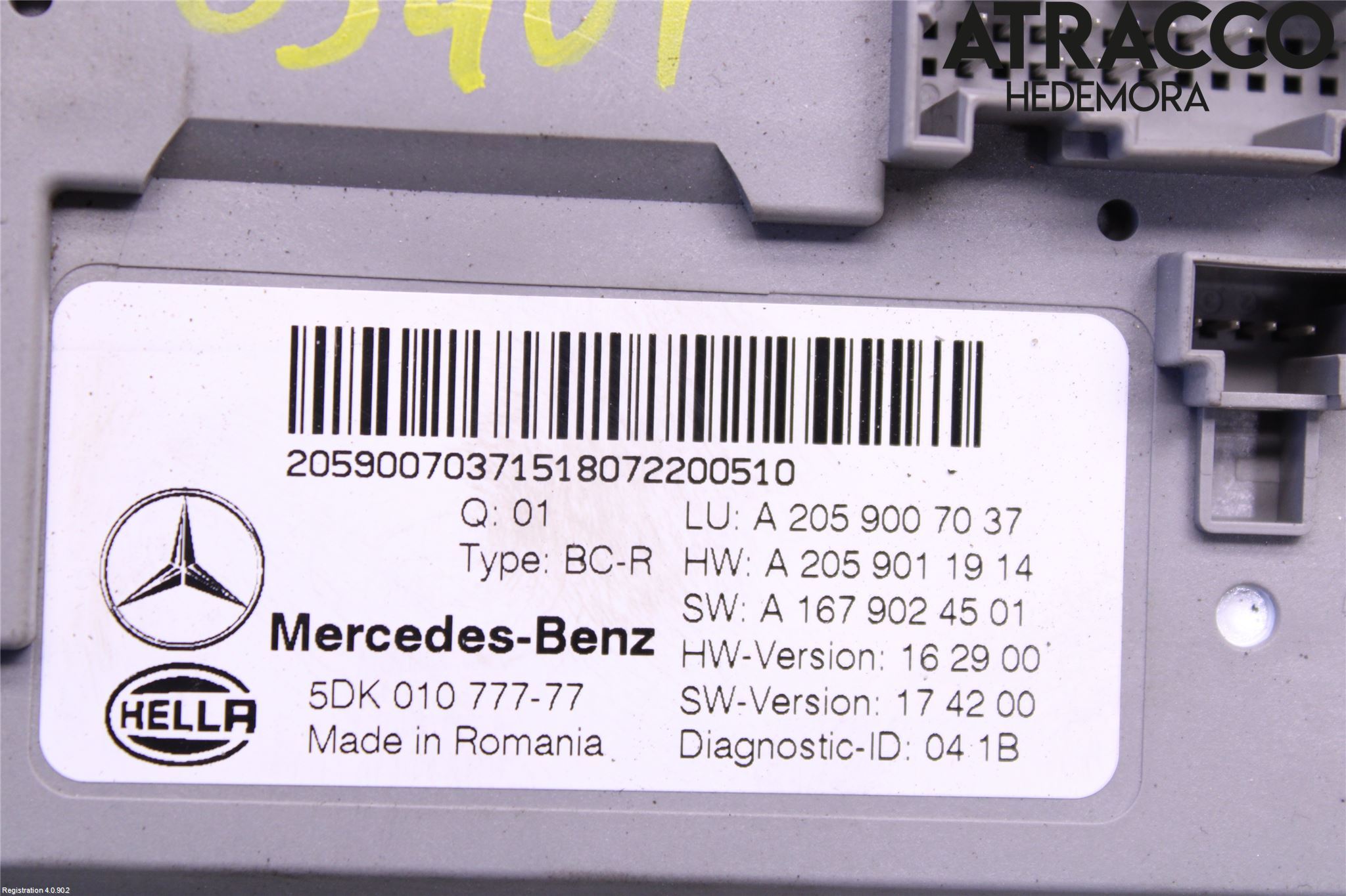 Mercedes-Benz MB C-KLASS (W205) 14-21 Säkringsdosa-Elcentral