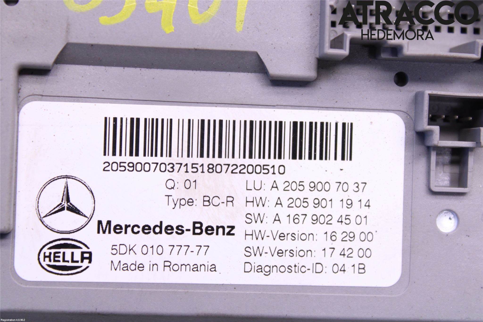 Mercedes-Benz MB C-KLASS (W205) 14-21 Säkringsdosa-Elcentral