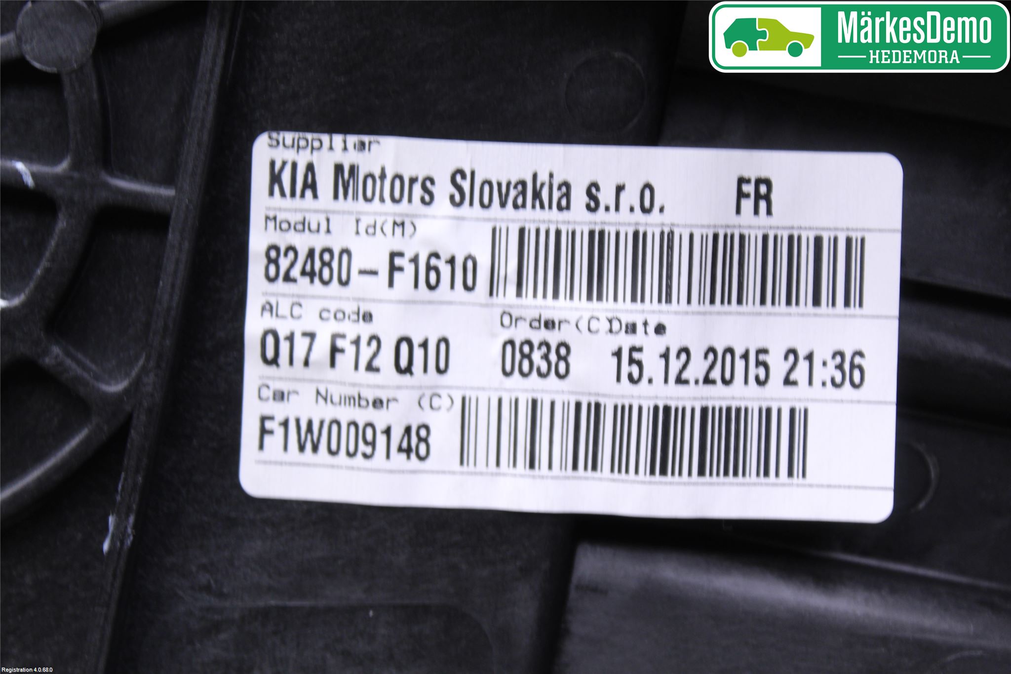 Kia SPORTAGE (QL) 16-21 Fönsterhiss El Kompl
