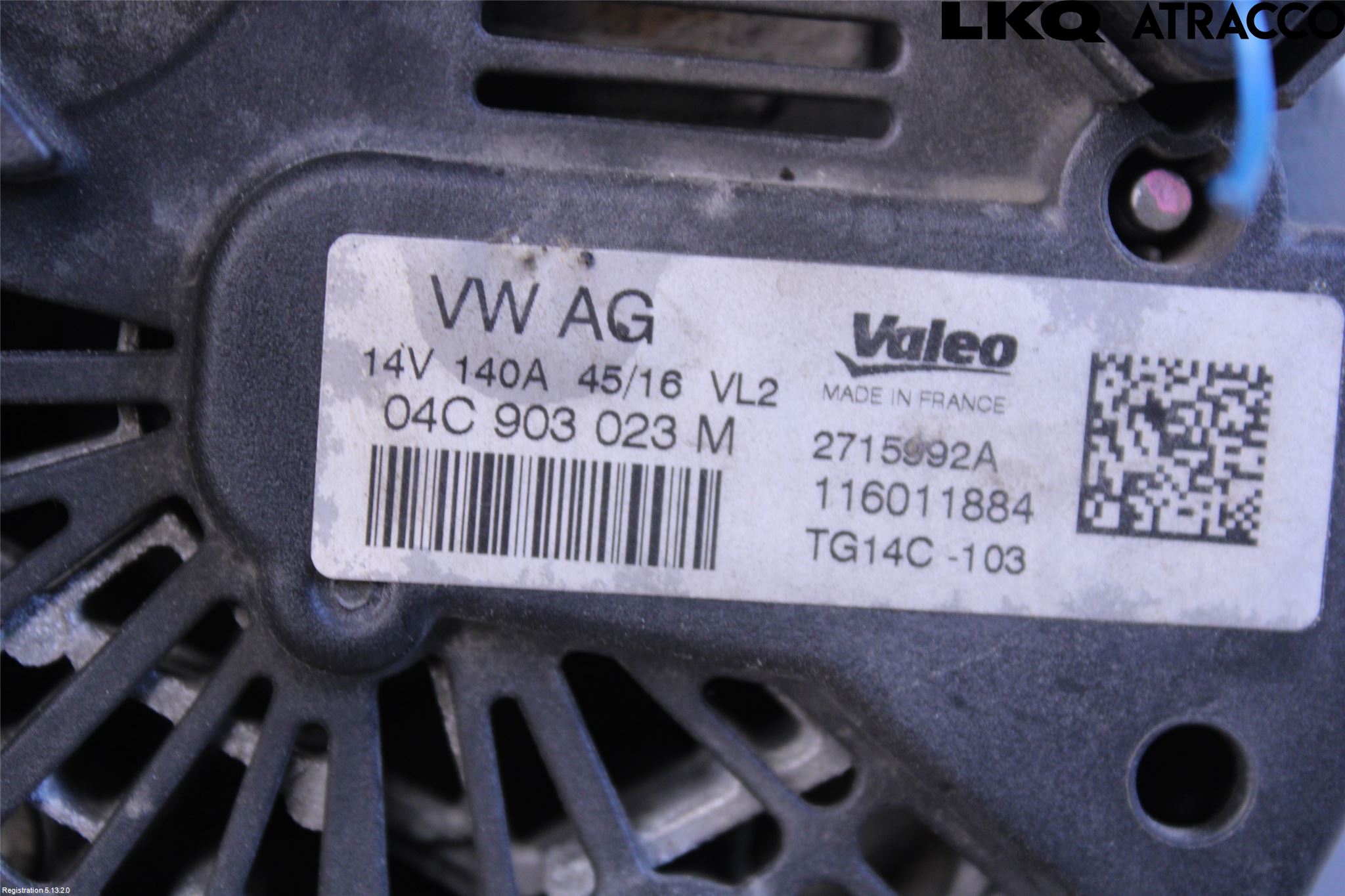 Volkswagen VW GOLF SPORTSVAN 15-20 Generator