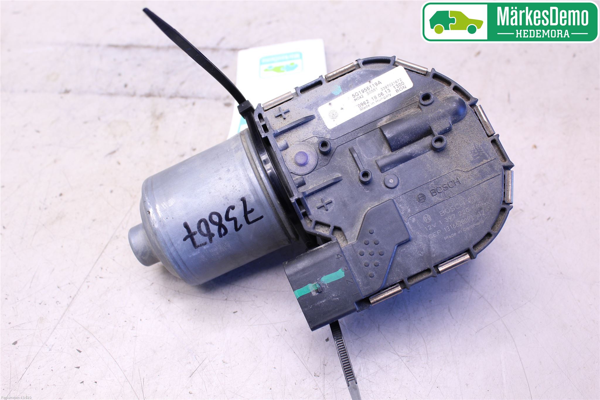 Volkswagen VW GOLF / E-GOLF VII 13-20 Torkarmotor Vindruta