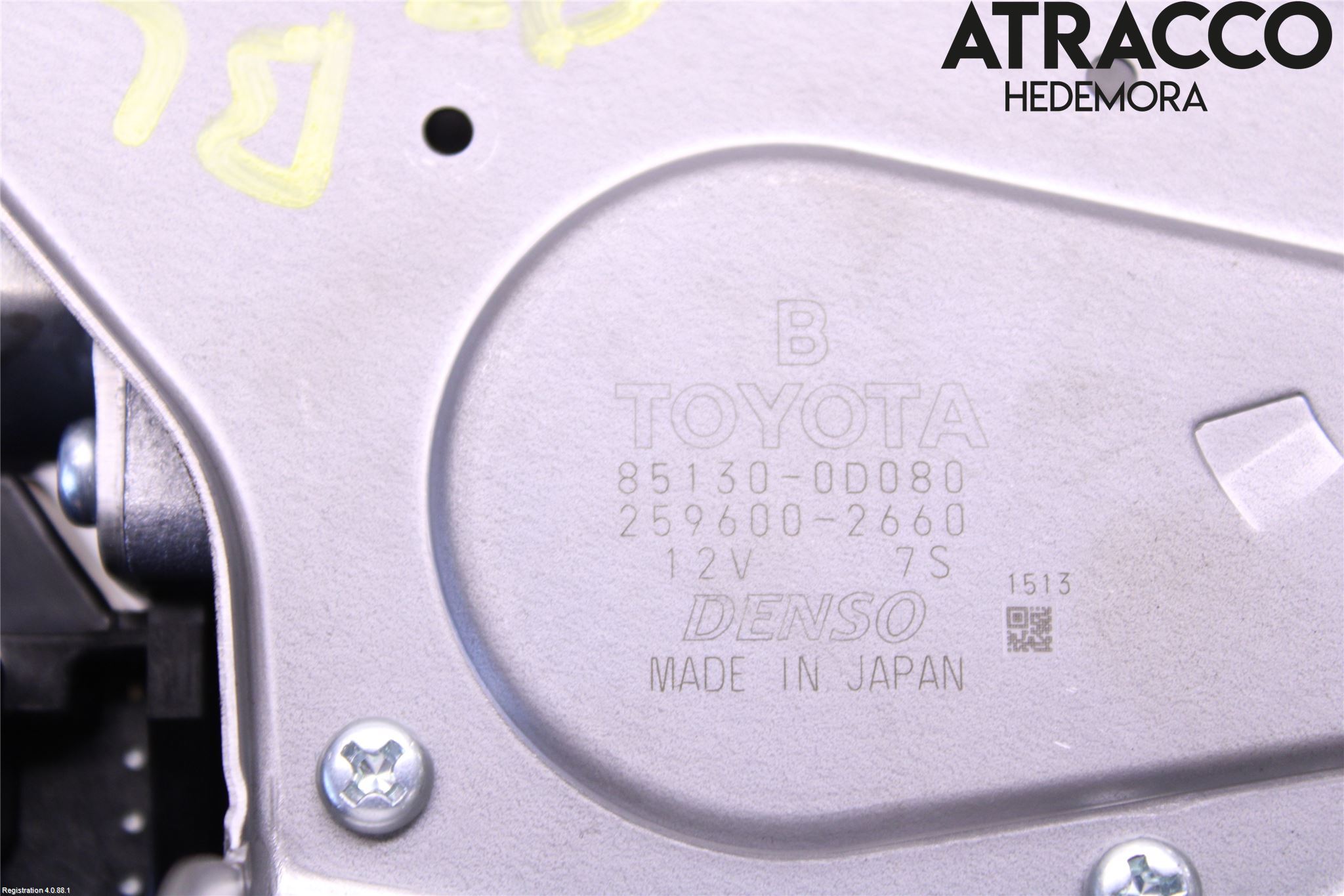 Toyota YARIS XP130 15-20 Torkarmotor Baklucka