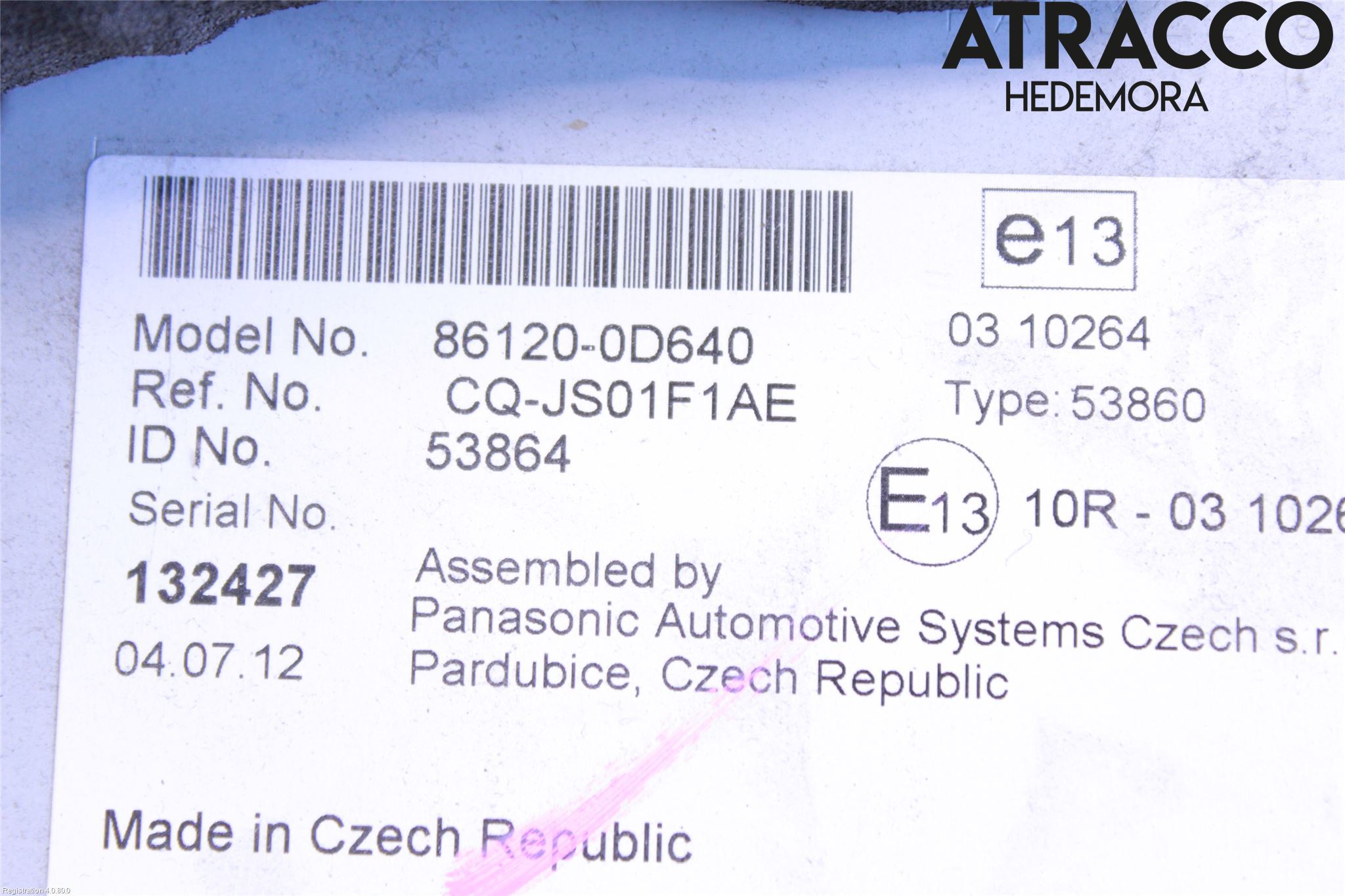 Toyota YARIS XP130 12-14 Cd Radio - Multimediapanel