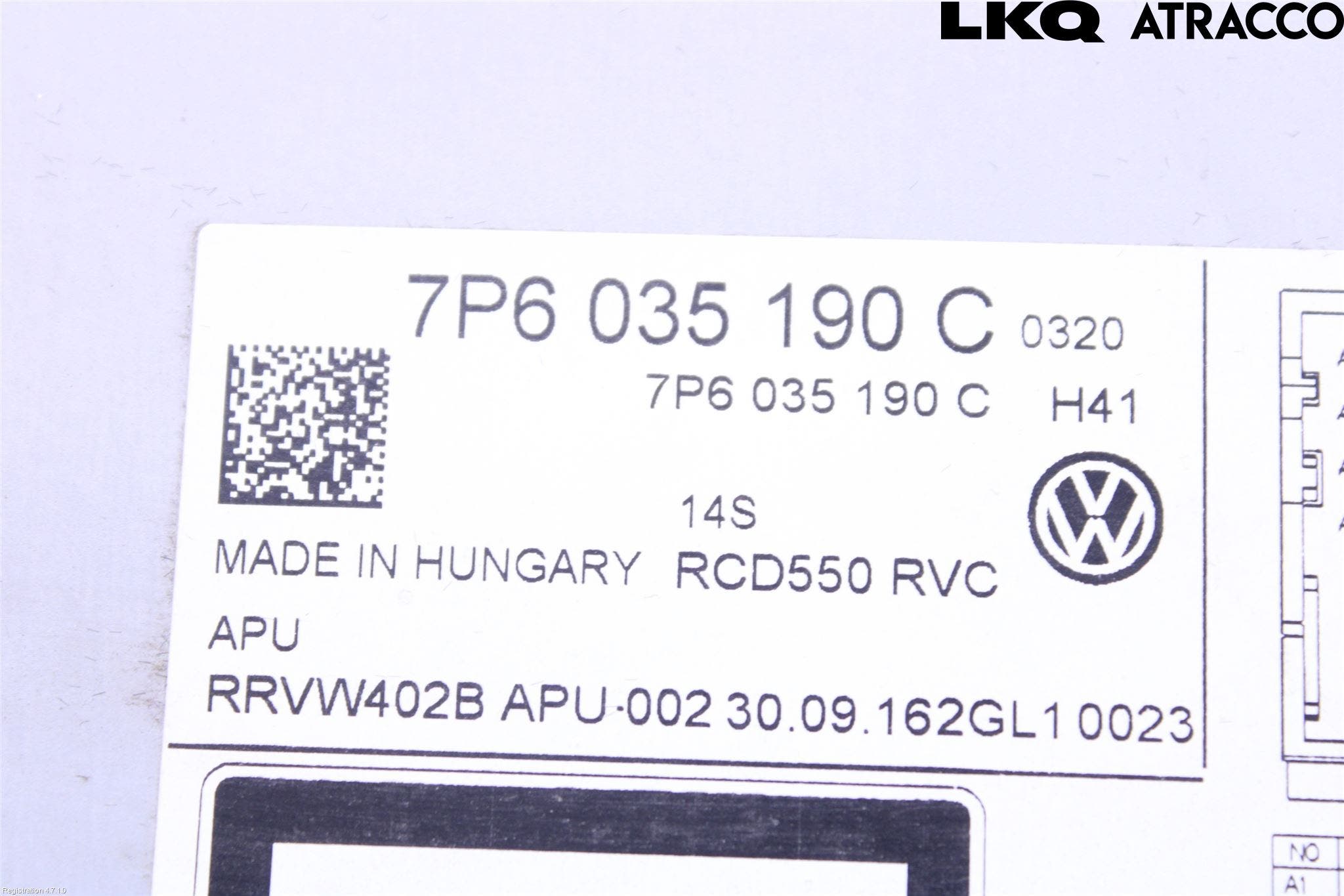 Volkswagen VW TOUAREG 7P 11-18 Cd Radio - Multimediapanel