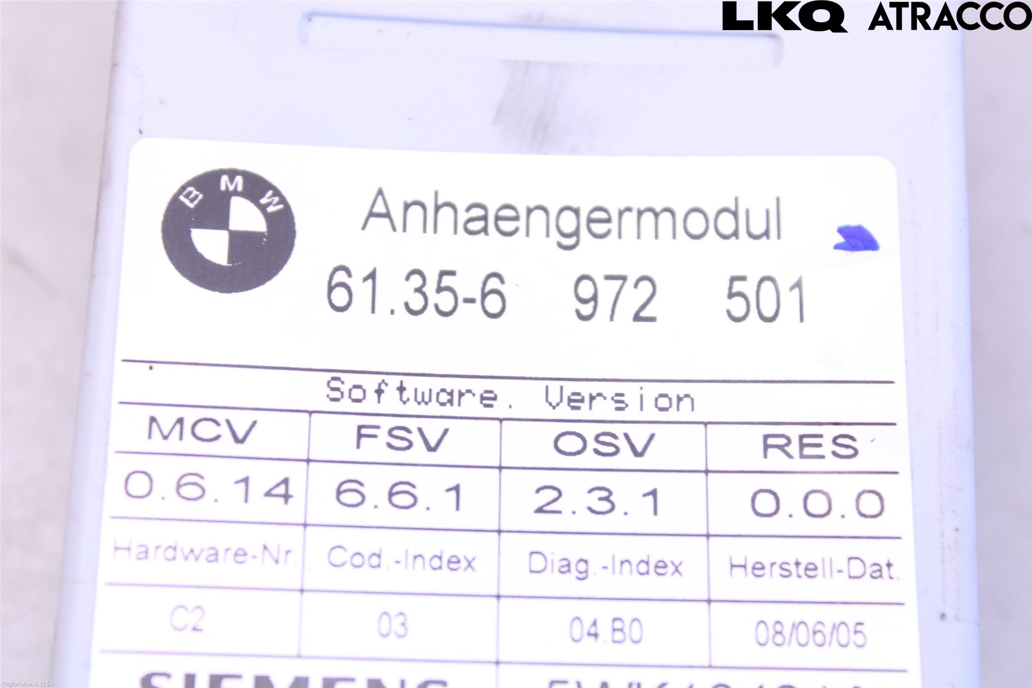 BMW 5 E60/61 Sed/Tou 02-10 Styrenhet Dragkrok