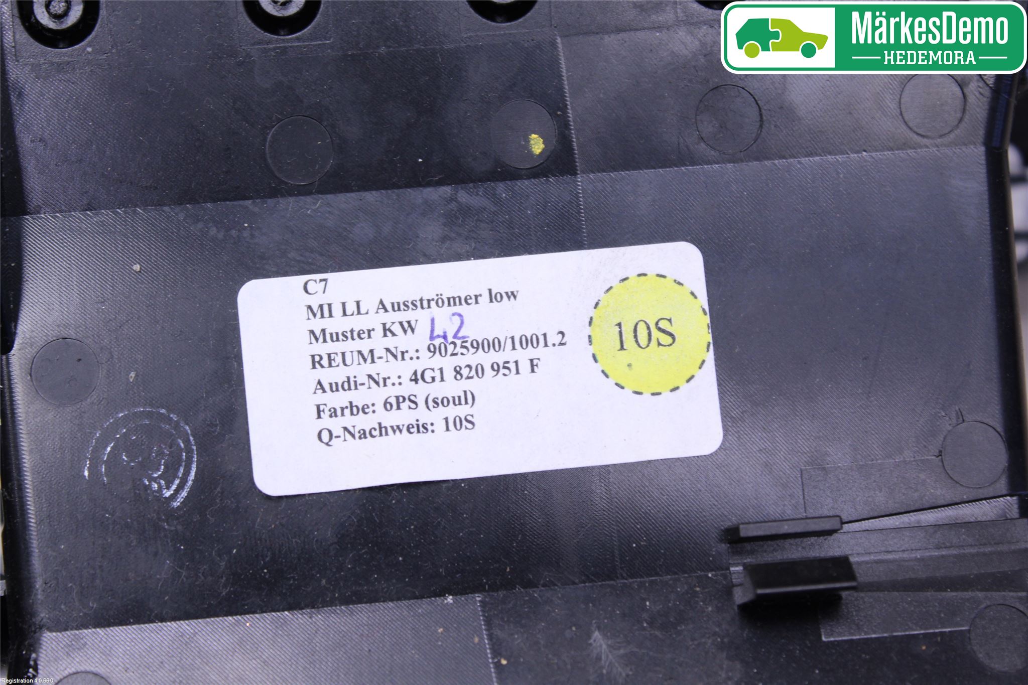 Audi A7/S7 4G 11-17 Defrosterkanal-Munstycke