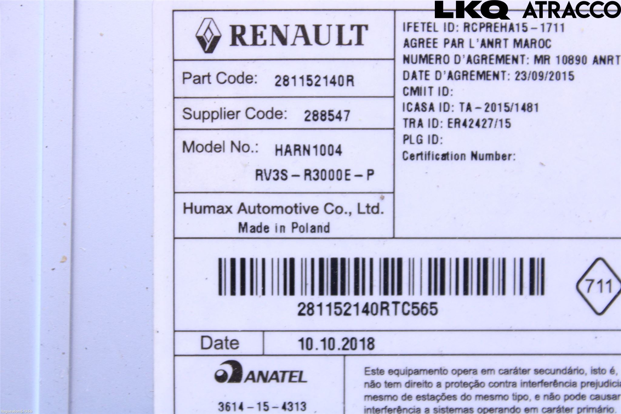 Renault MASTER III 15-20 Cd Radio - Multimediapanel