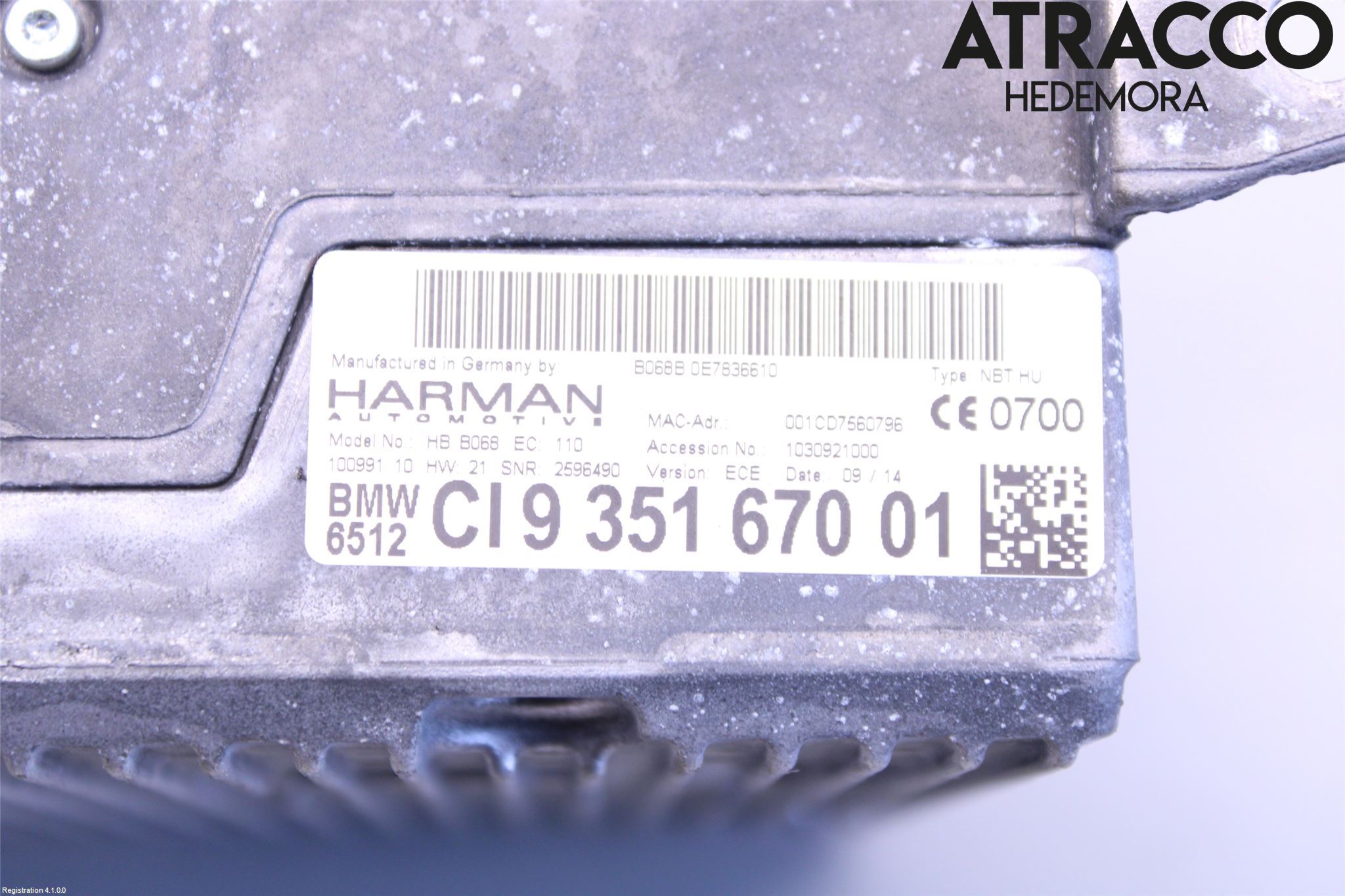 BMW 4 F32/F33/F82/F83 13-20 Cd Radio - Multimediapanel