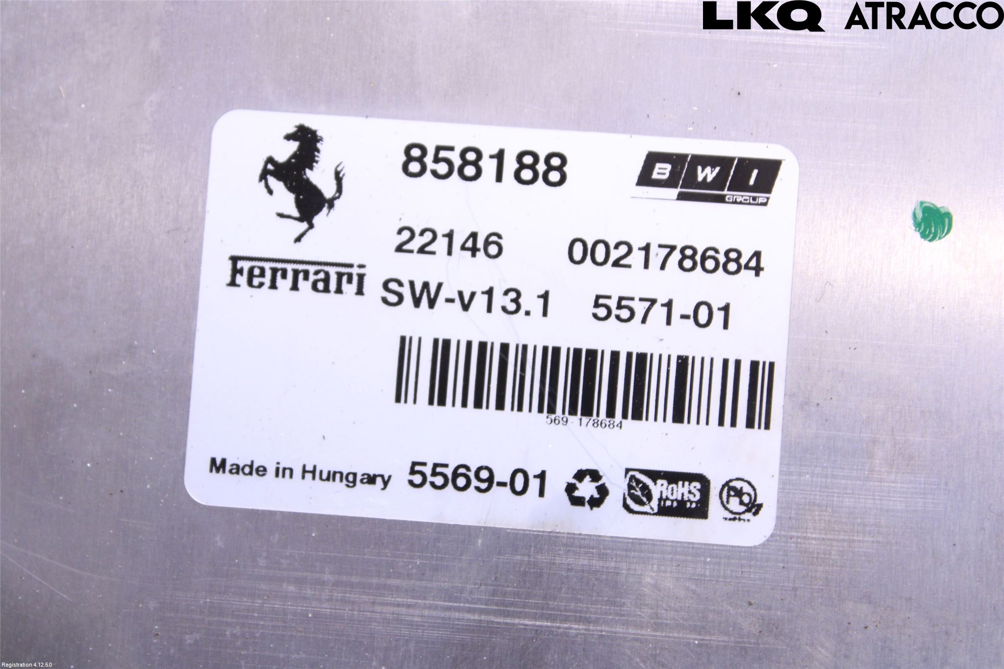 Ferrari F8 Styrenhet Övrigt